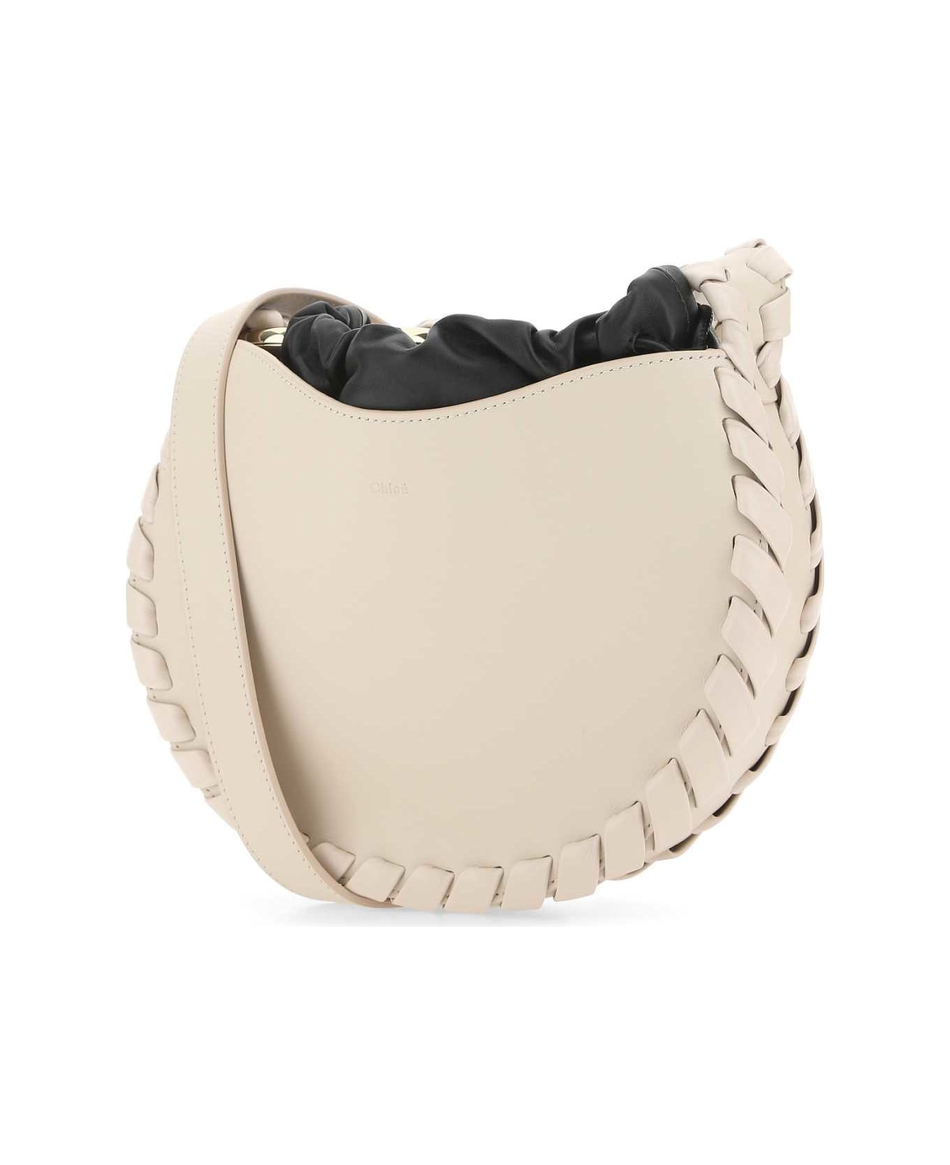 Powder Pink Leather Small Mate Crossbody Bag - 2