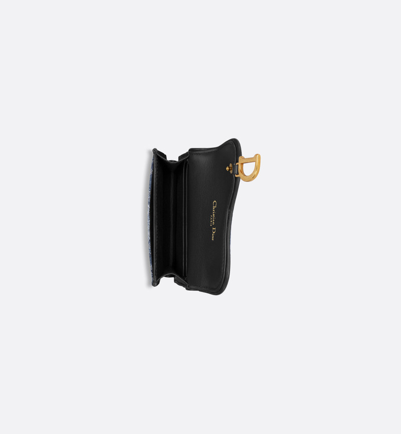 Dior Saddle Bloom Card Holder outlook