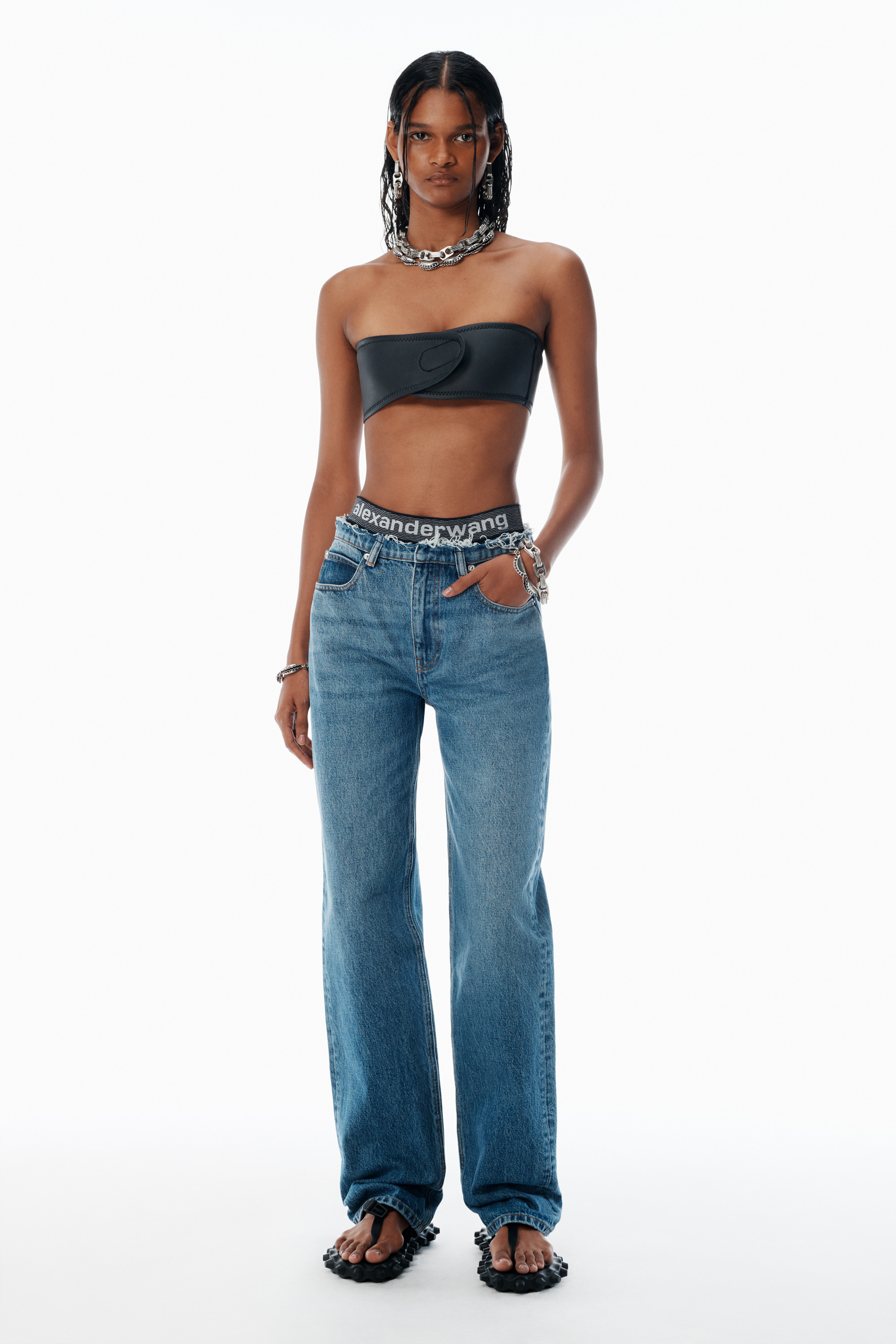 indigo pre-styled ez jeans - 2