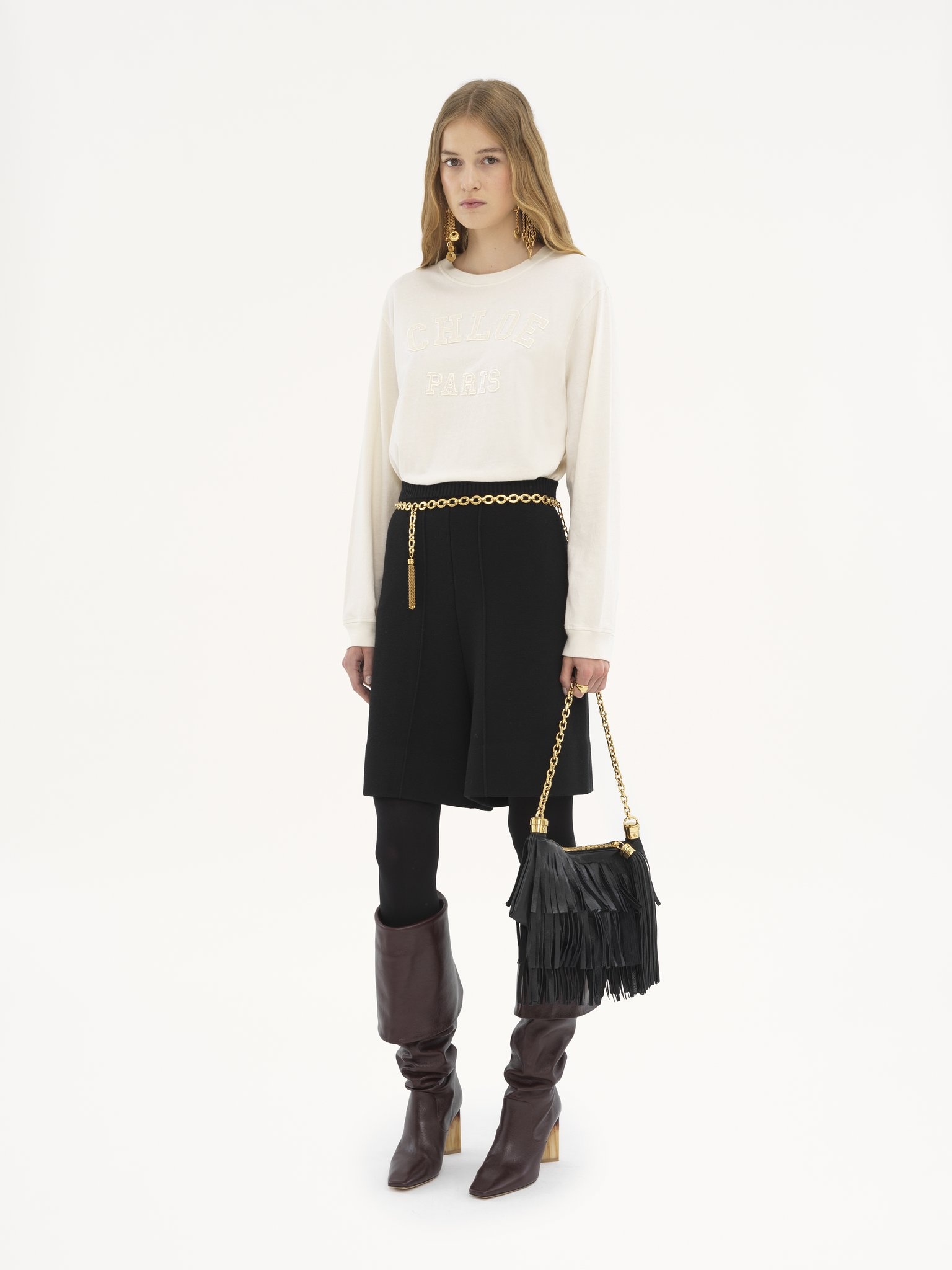 OVERSIZED LONG-SLEEVE LOGO T-SHIRT IN COTTON JERSEY - 3