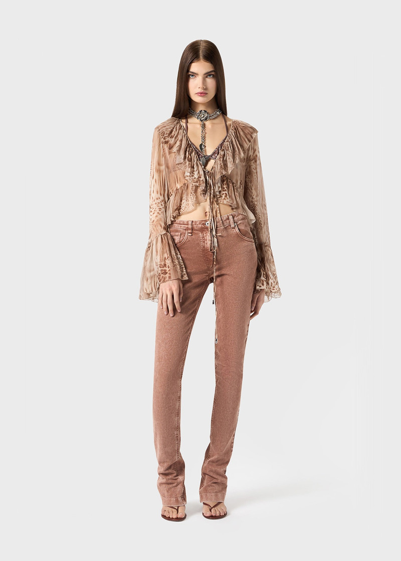 Blumarine COTTON BULL SKINNY JEANS outlook