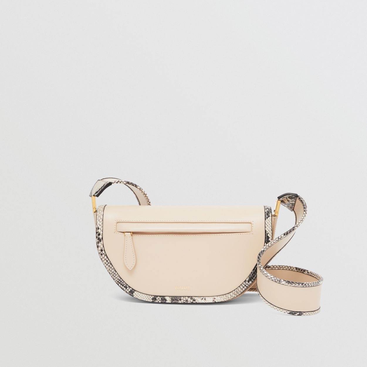 Small Leather and Python Print Olympia Bag - 4