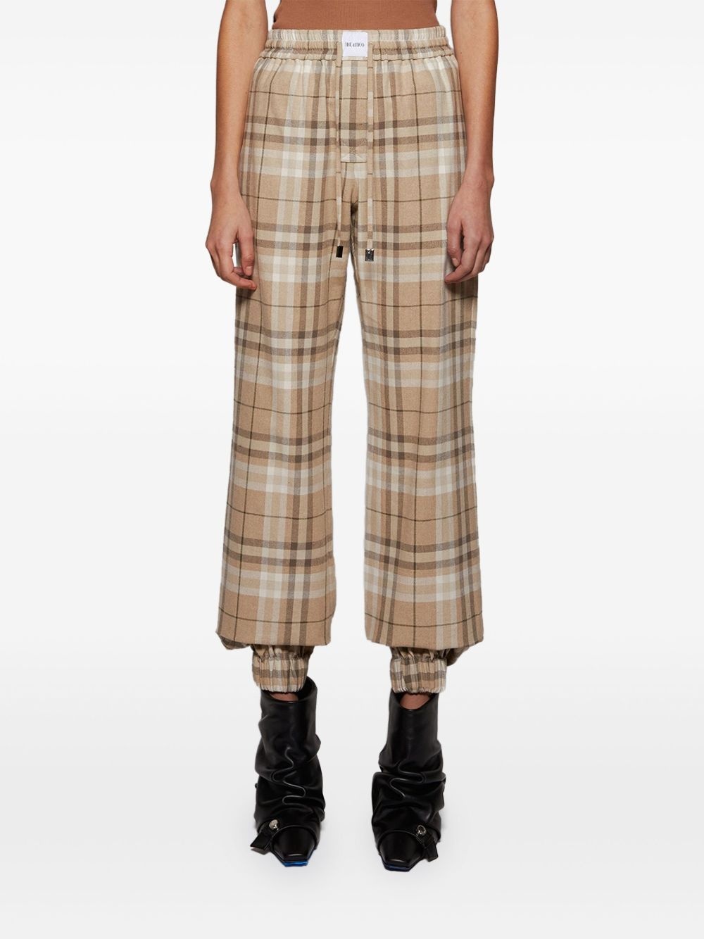 checked lounge trousers - 3