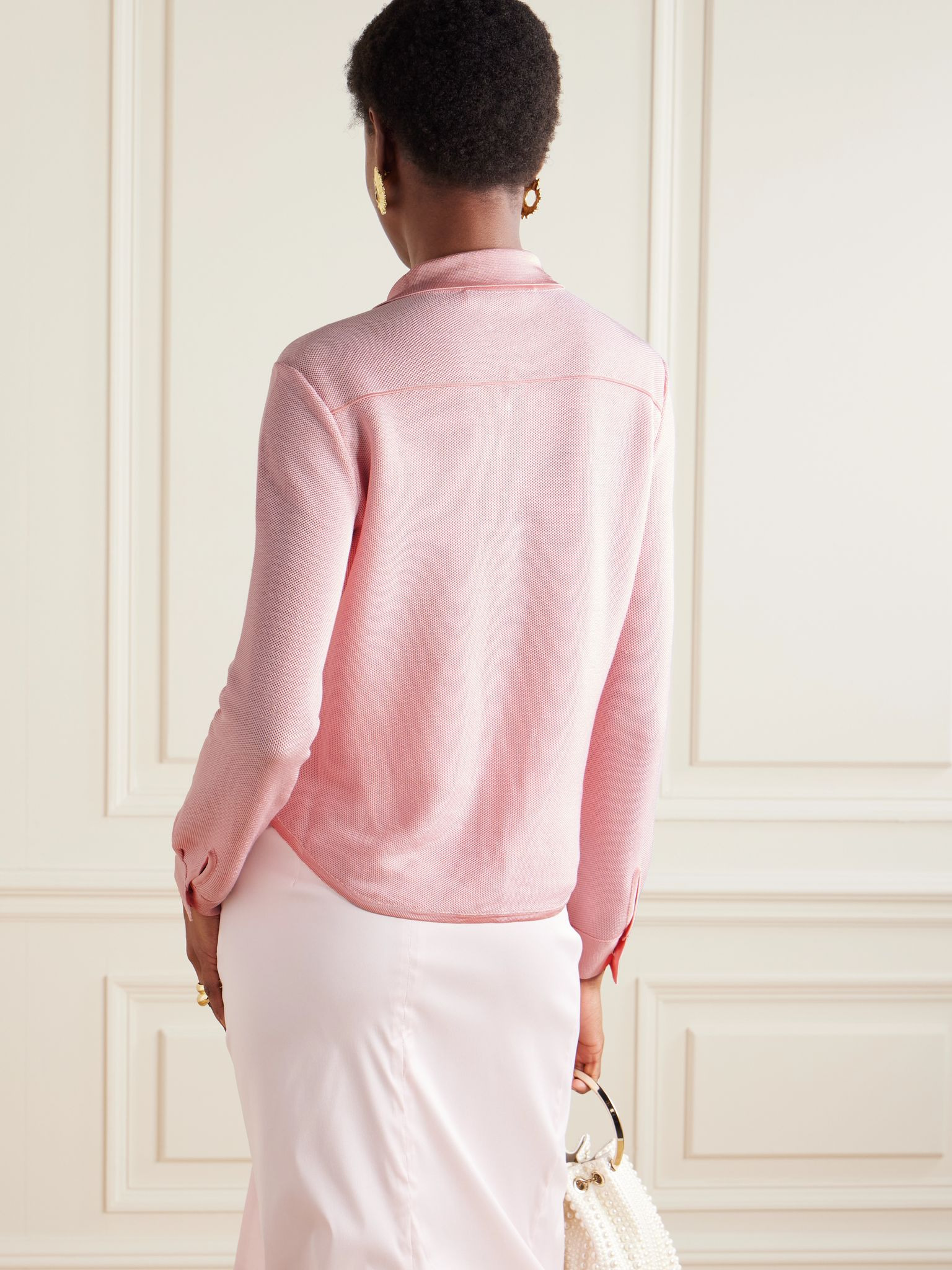 Tina piqué cardigan Pink - 4