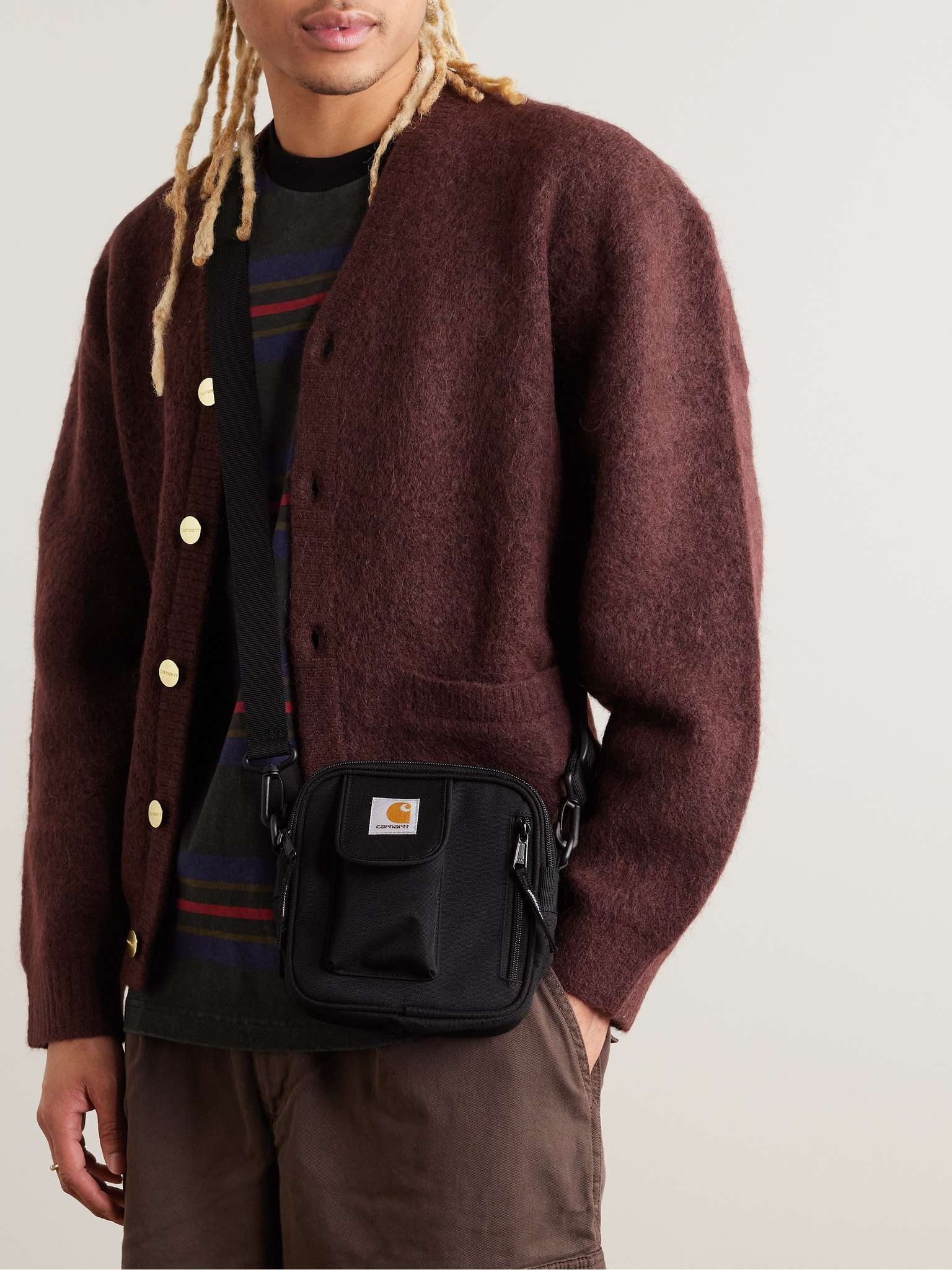 Essentials Small Logo-Appliquéd Recycled-Canvas Messenger Bag - 2