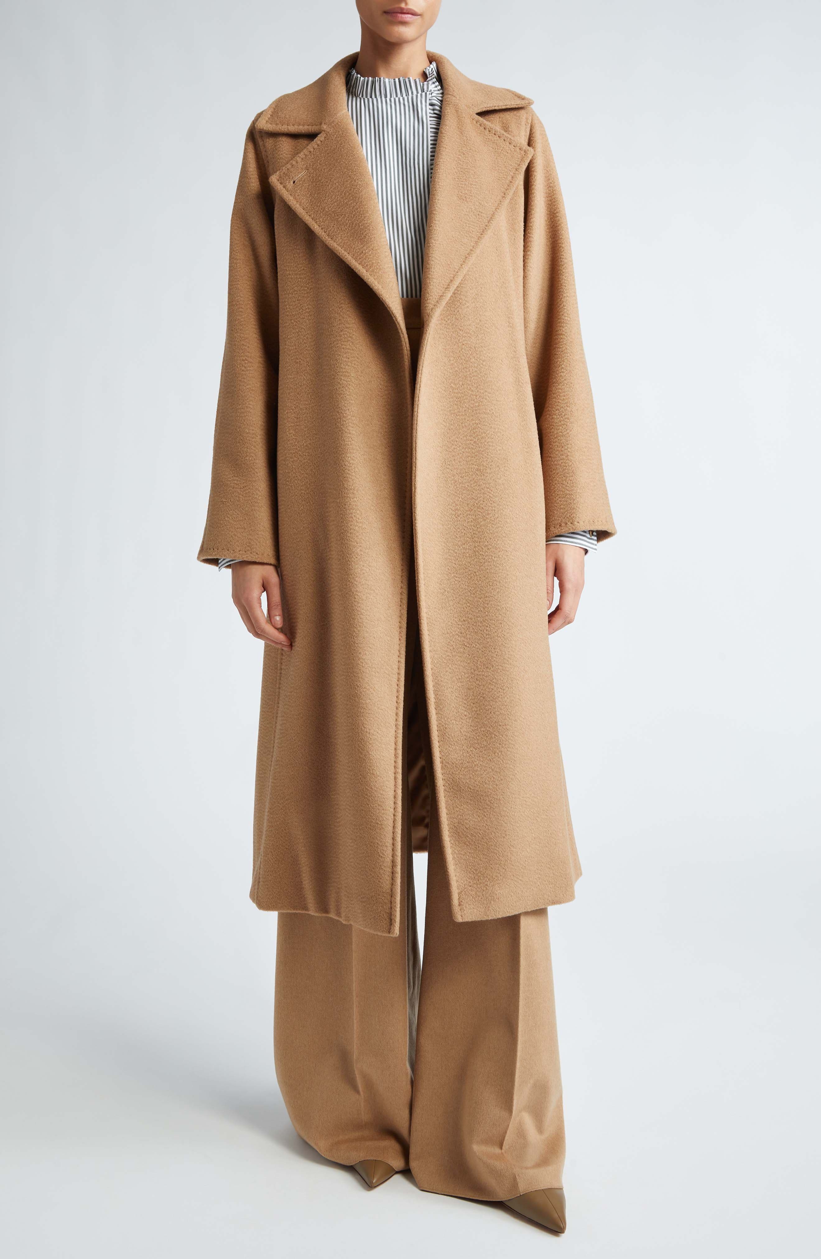 Max Mara Manuela Camel Hair Wrap Coat at Nordstrom - 4
