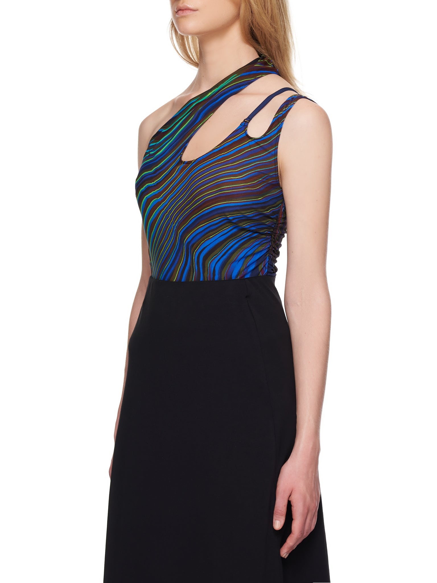 Printed Asymmetric Bodysuit - 2