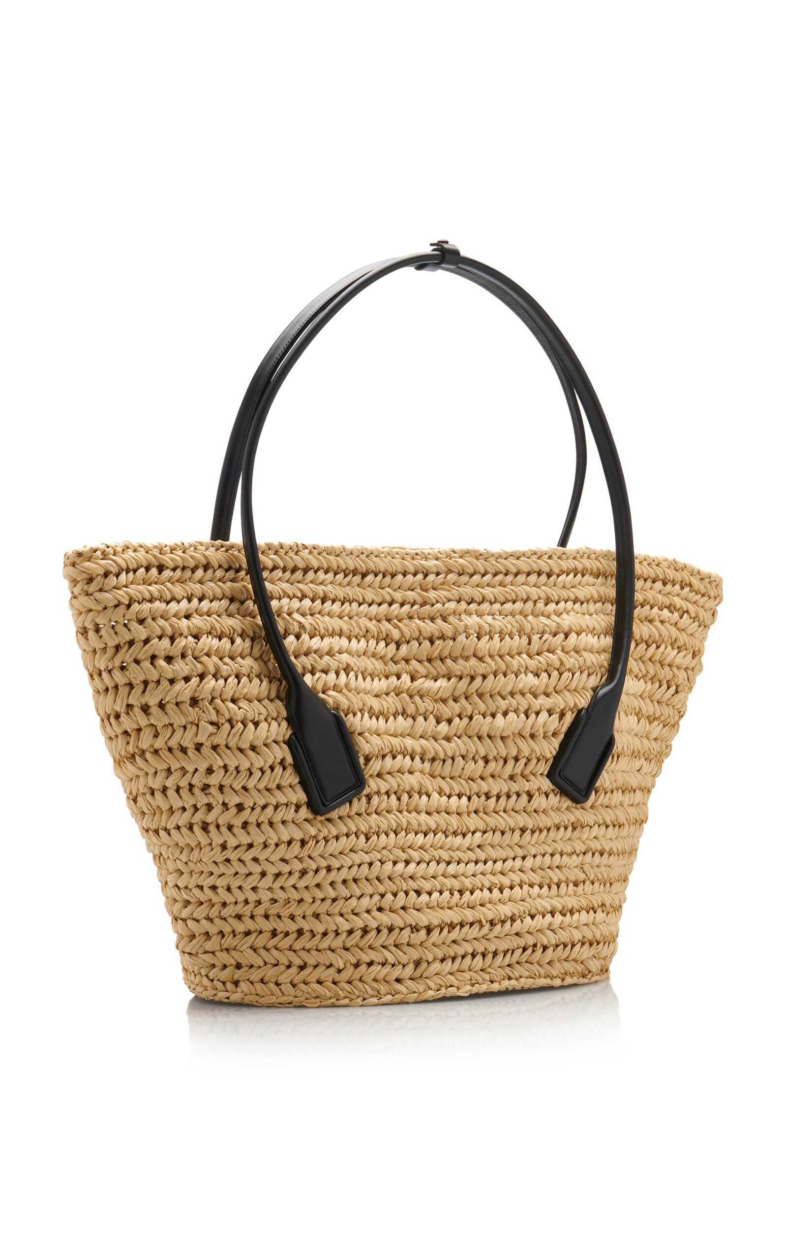 Medium Arco Crochet Raffia Tote Bag black - 6