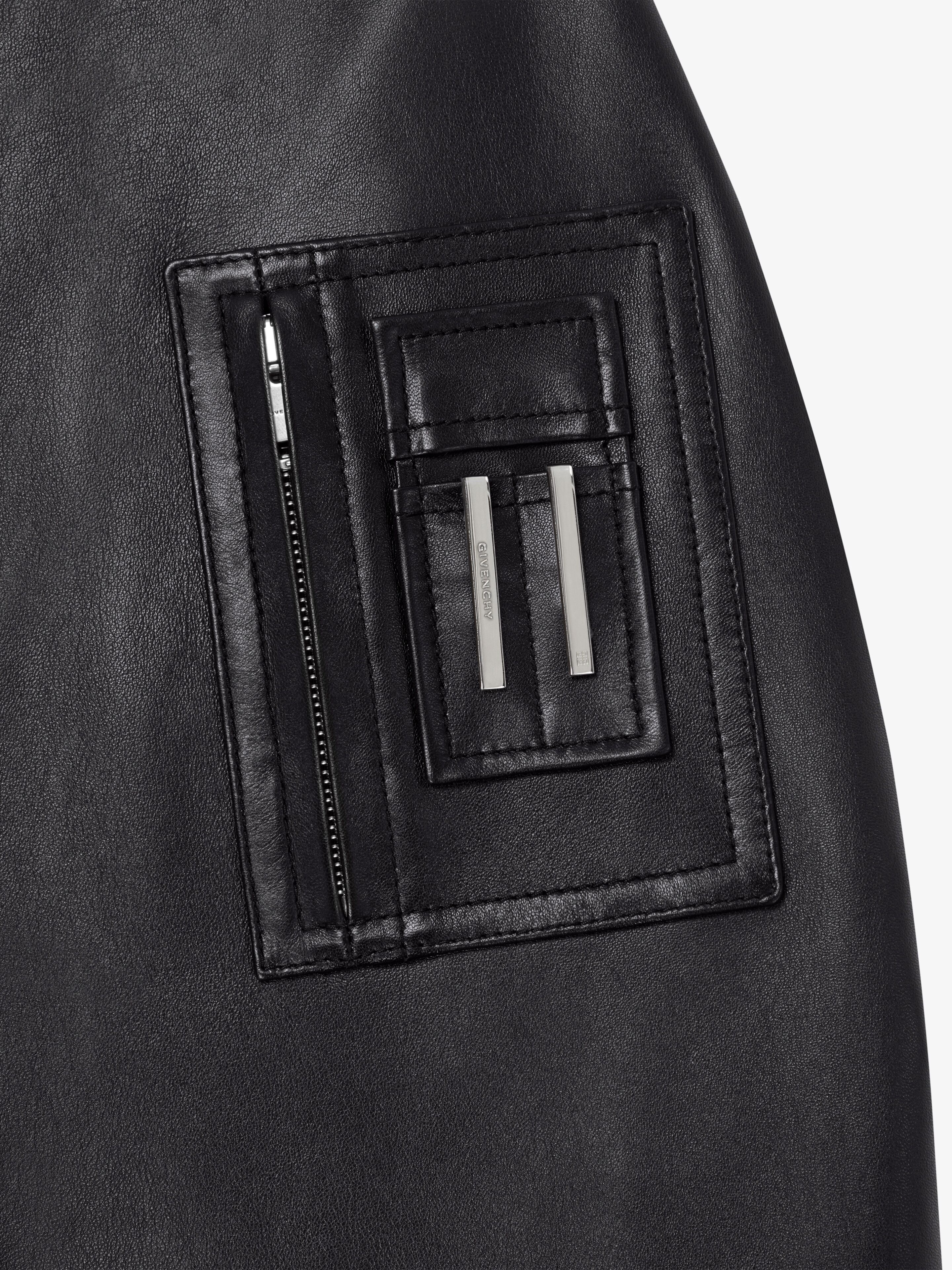 AVIATOR JACKET IN LEATHER AND SHEARLING WITH POCKET - 6
