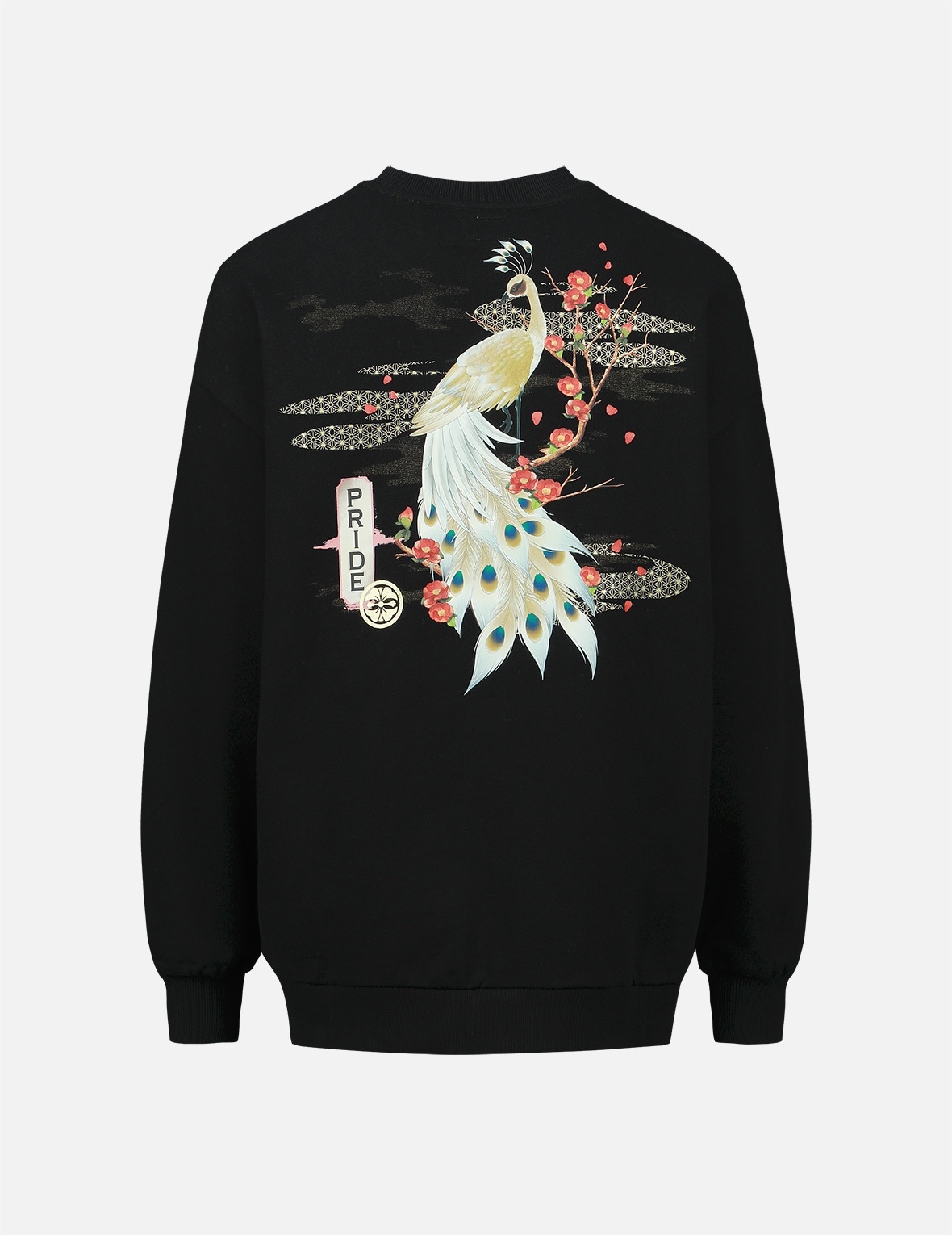 PEACOCK AND TSUBAKI PRINT SWEATSHIRT - 2