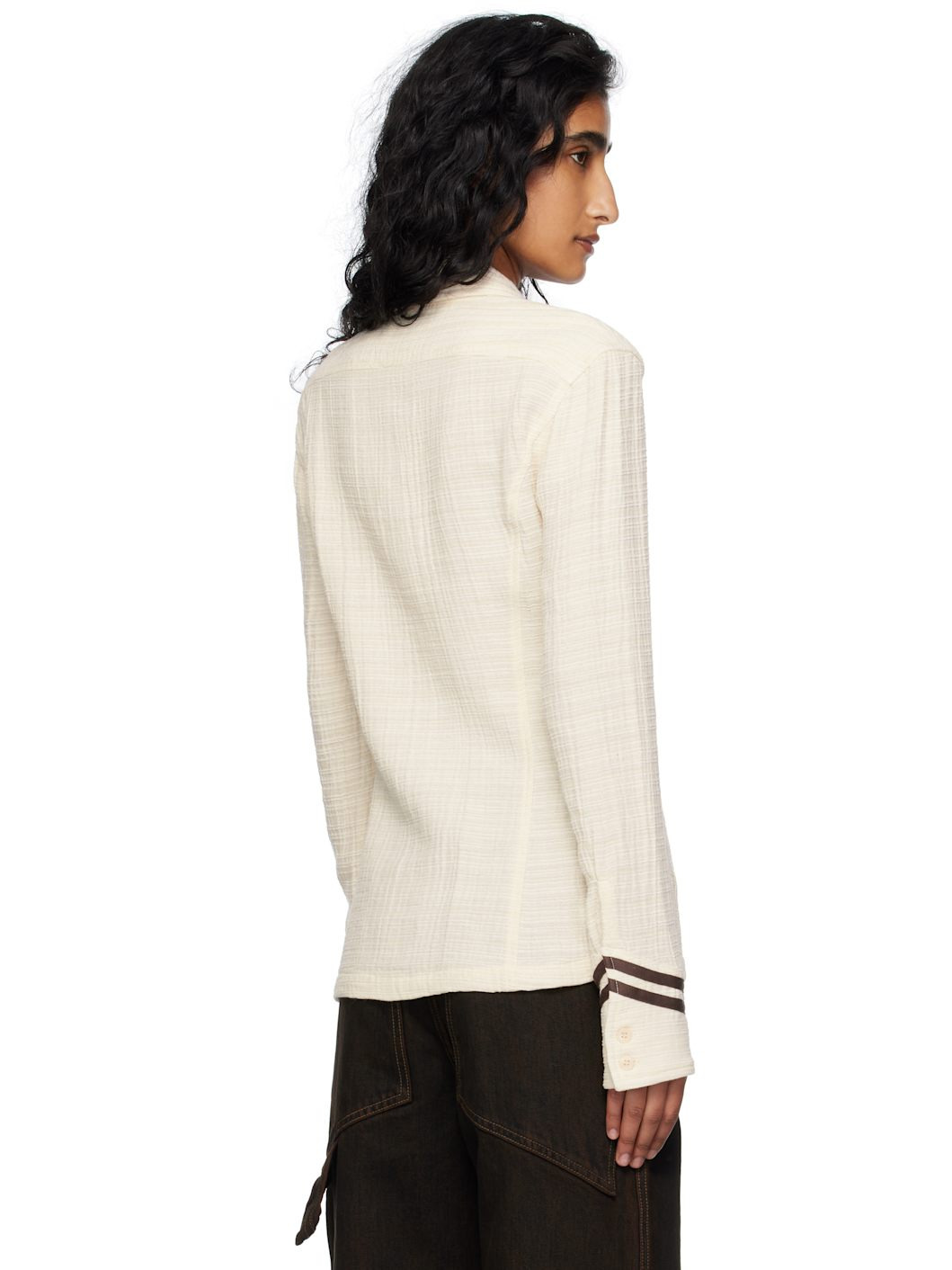 Beige Sailor Cuffs Shirt - 3