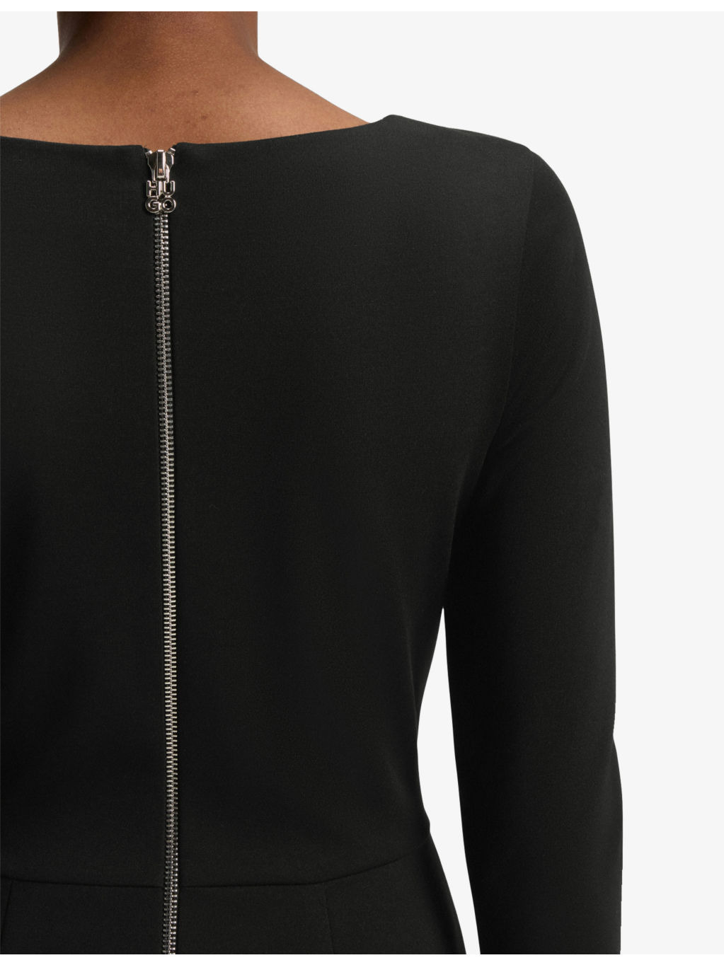Square-Neck Long-Sleeved Stretch-Jersey Mini Dress - 6