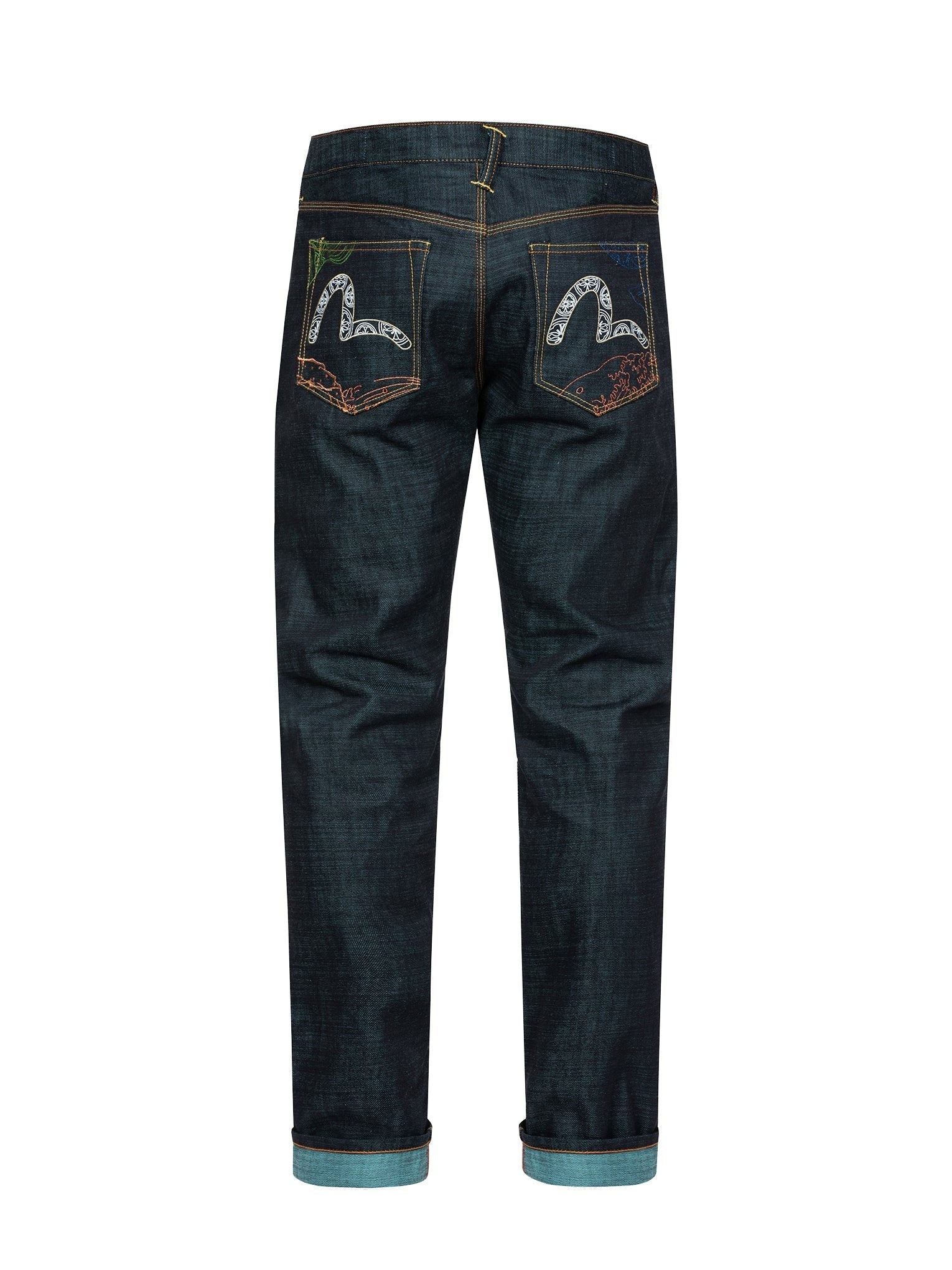 Sashiko Pattern Pockets Carrot Fit Jeans #2017 - 12