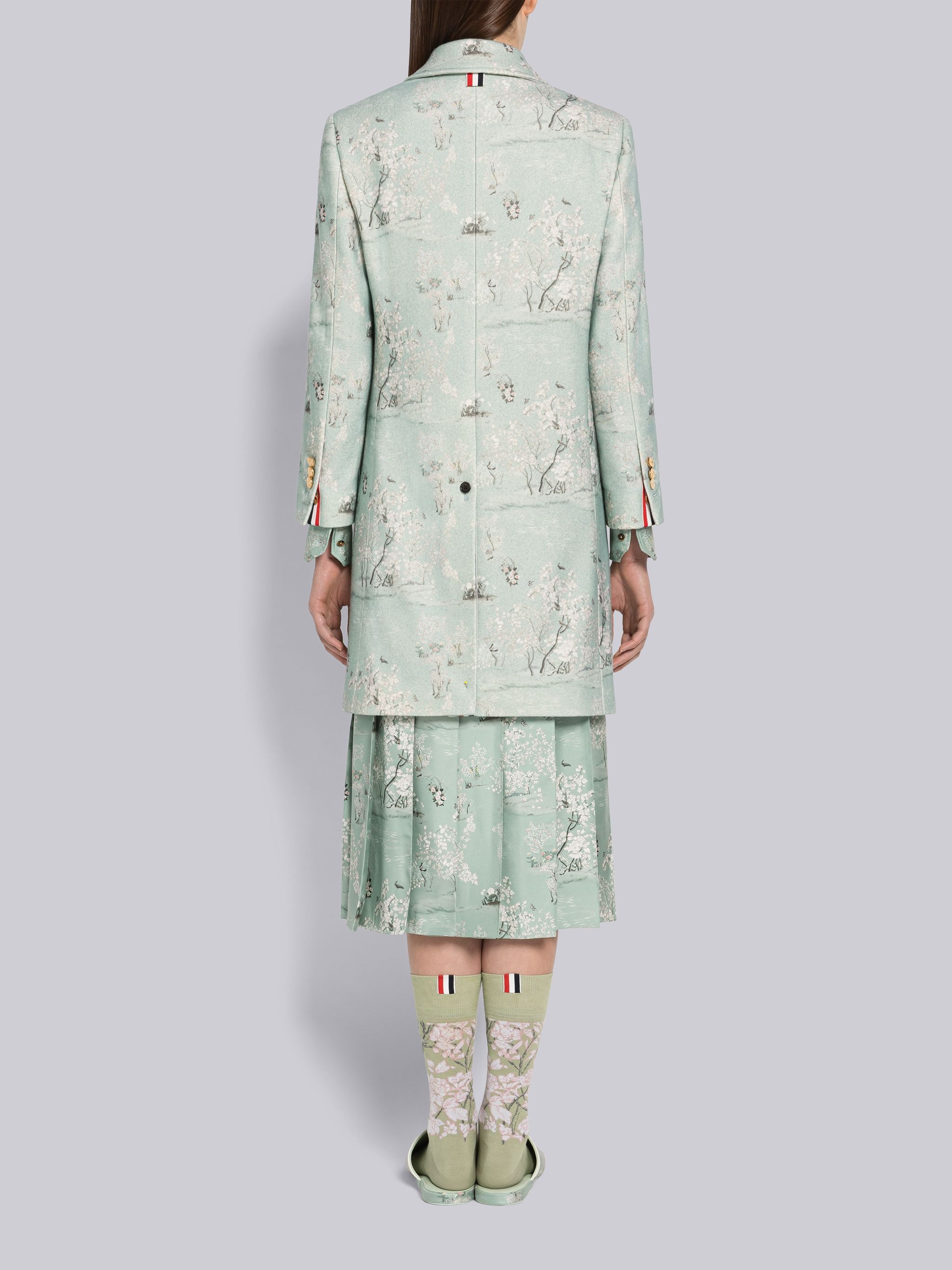 Toile Silk Twill Bal Collar Overcoat - 3
