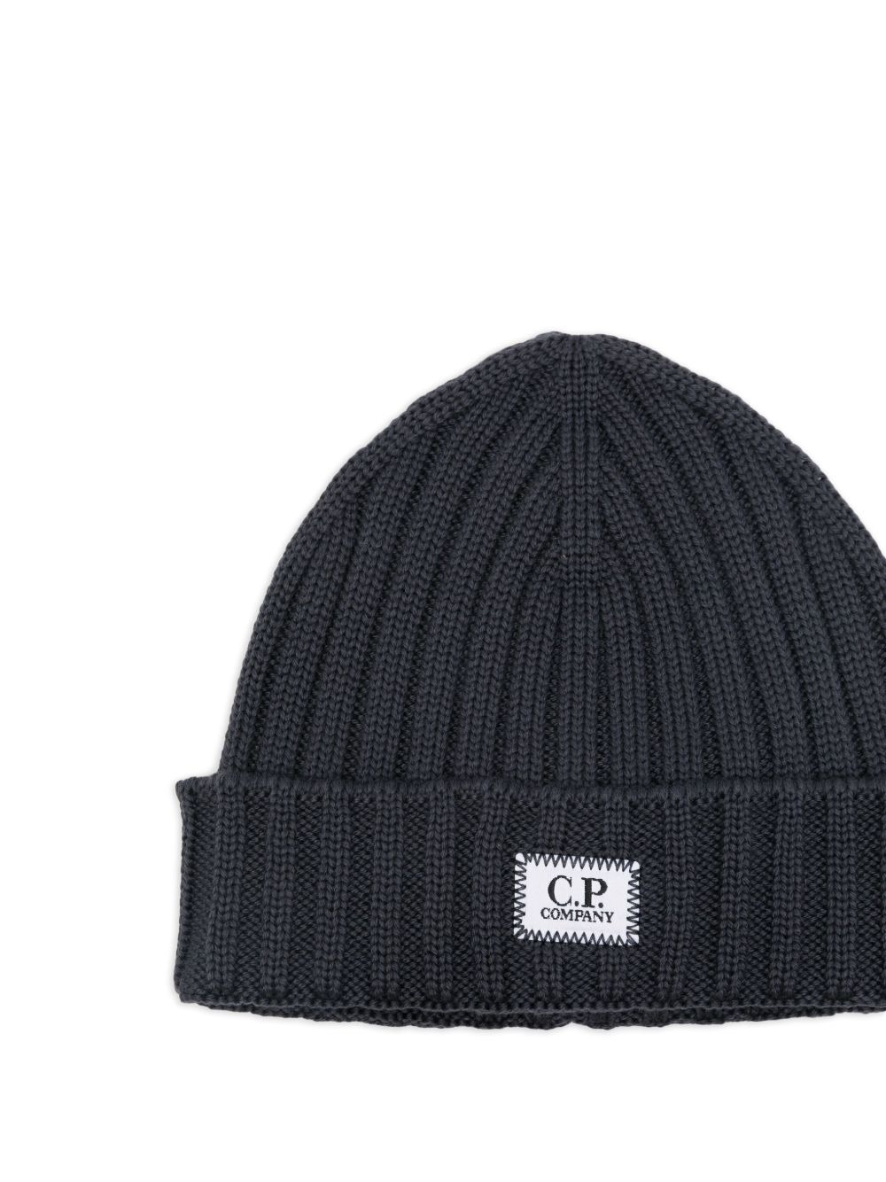 ribbed logo-patch beanie - 3