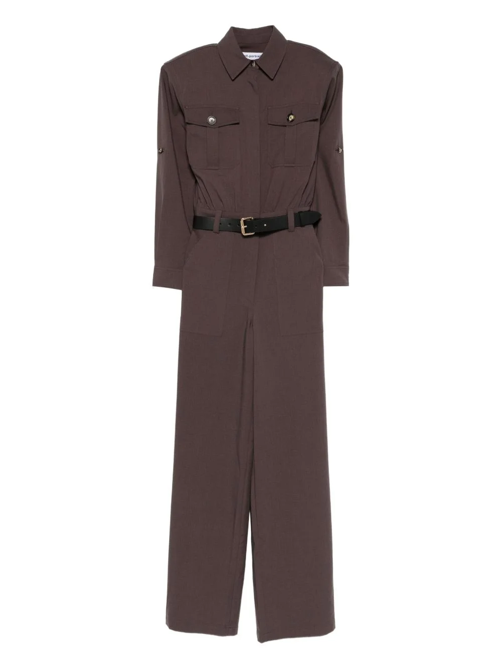 belted pocket jumpsuit - 1