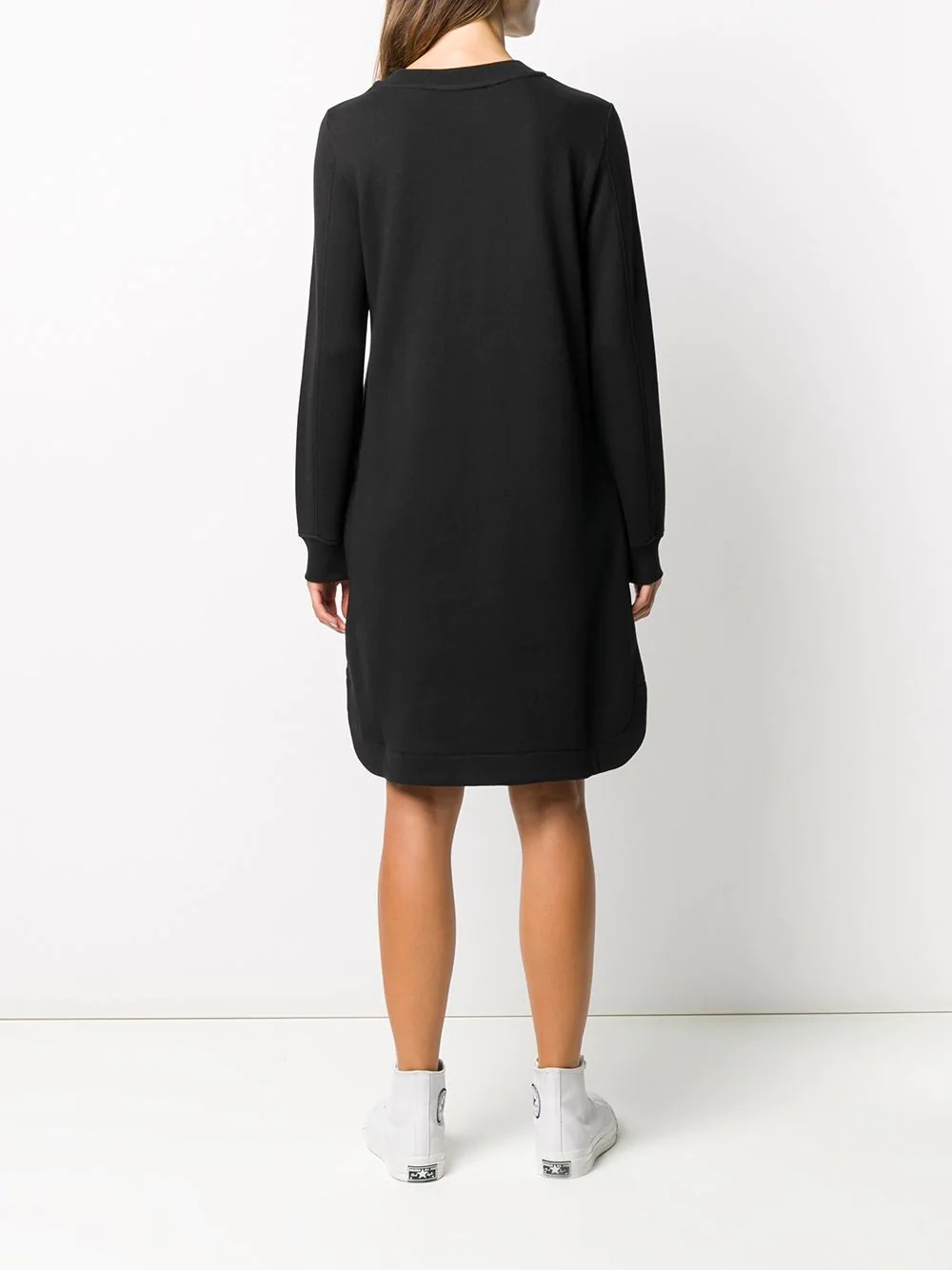 studded logo sweatshirt dress - 4