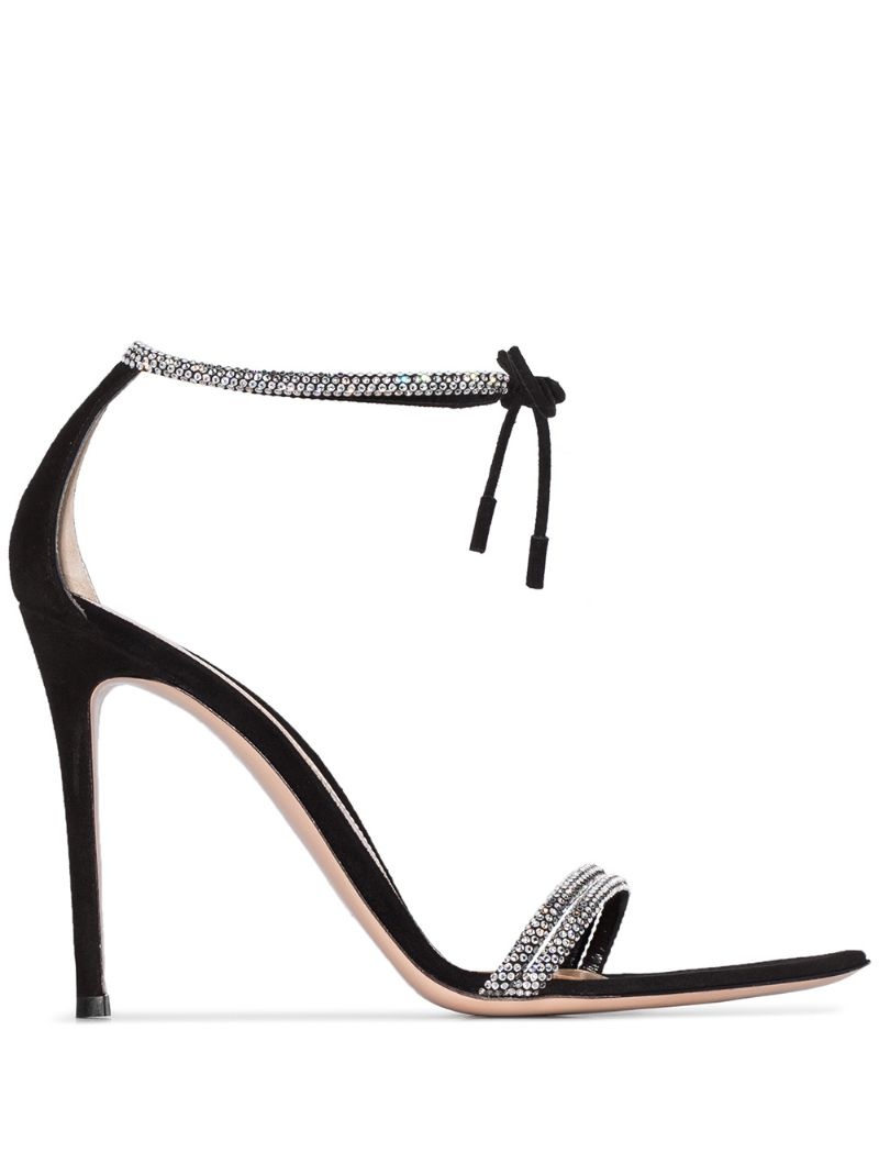 crystal strap 115mm sandals - 1