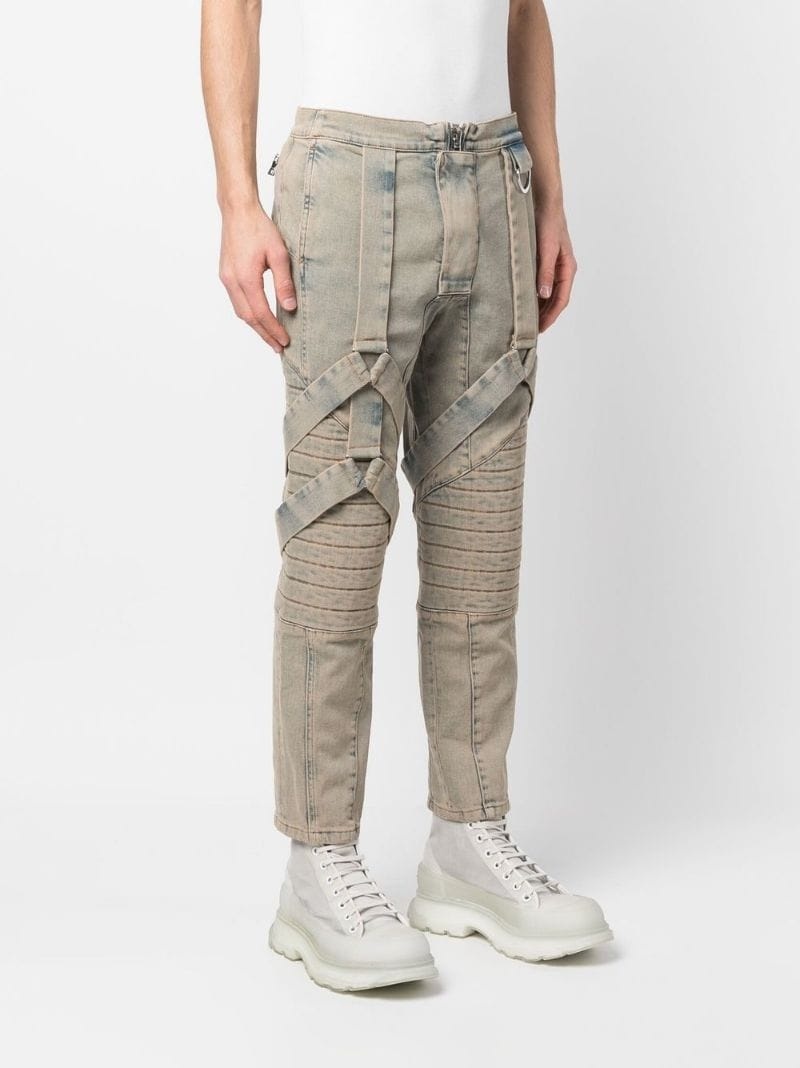 strap-design slim-fit jeans - 3