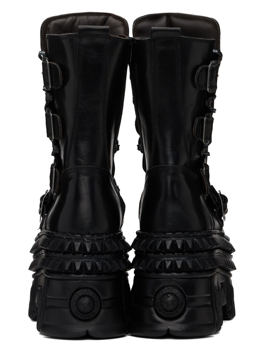 Black New Rock Edition Lace-Up Boots - 2