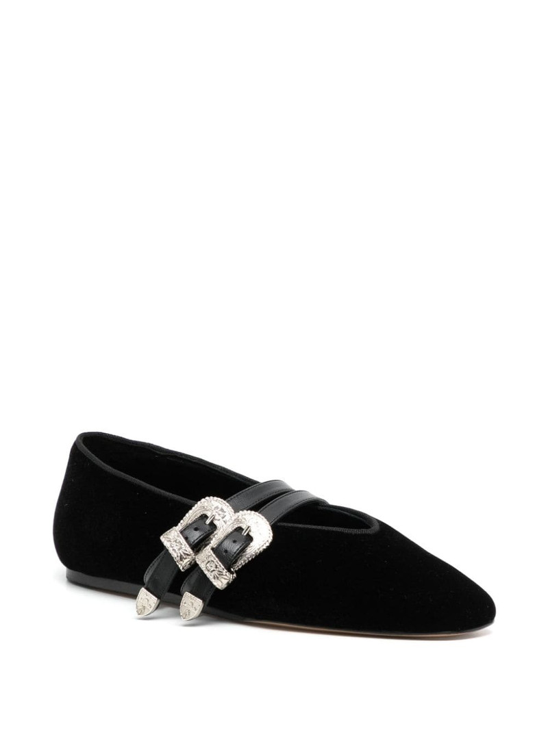 LE MONDE BÉRYL Claudia belted velvet slippers outlook