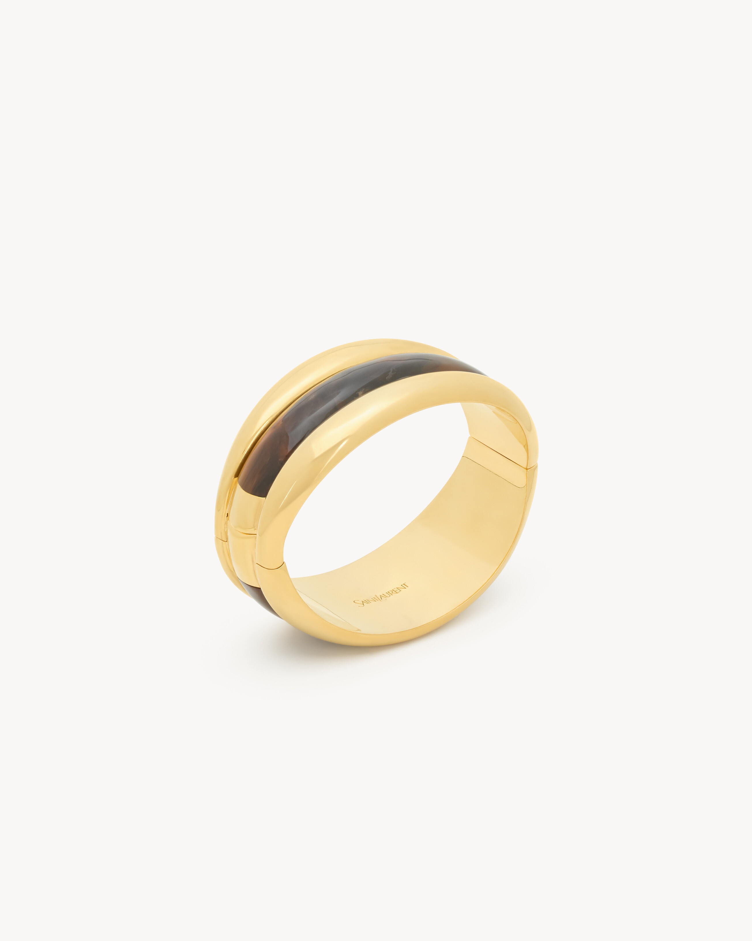 TORTOISESHELL STACKED CUFF IN RESIN AND METAL - 1