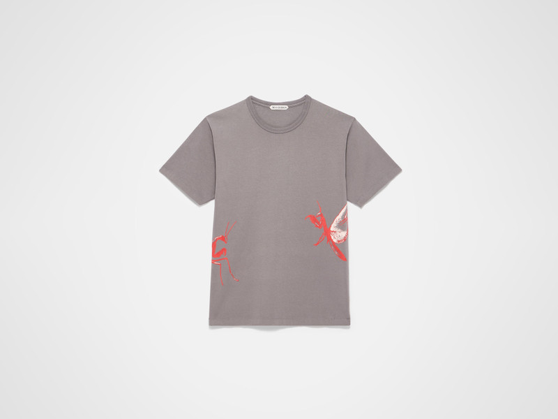 MENS PRAYING MANTIS T-SHIRT IN GREY 1