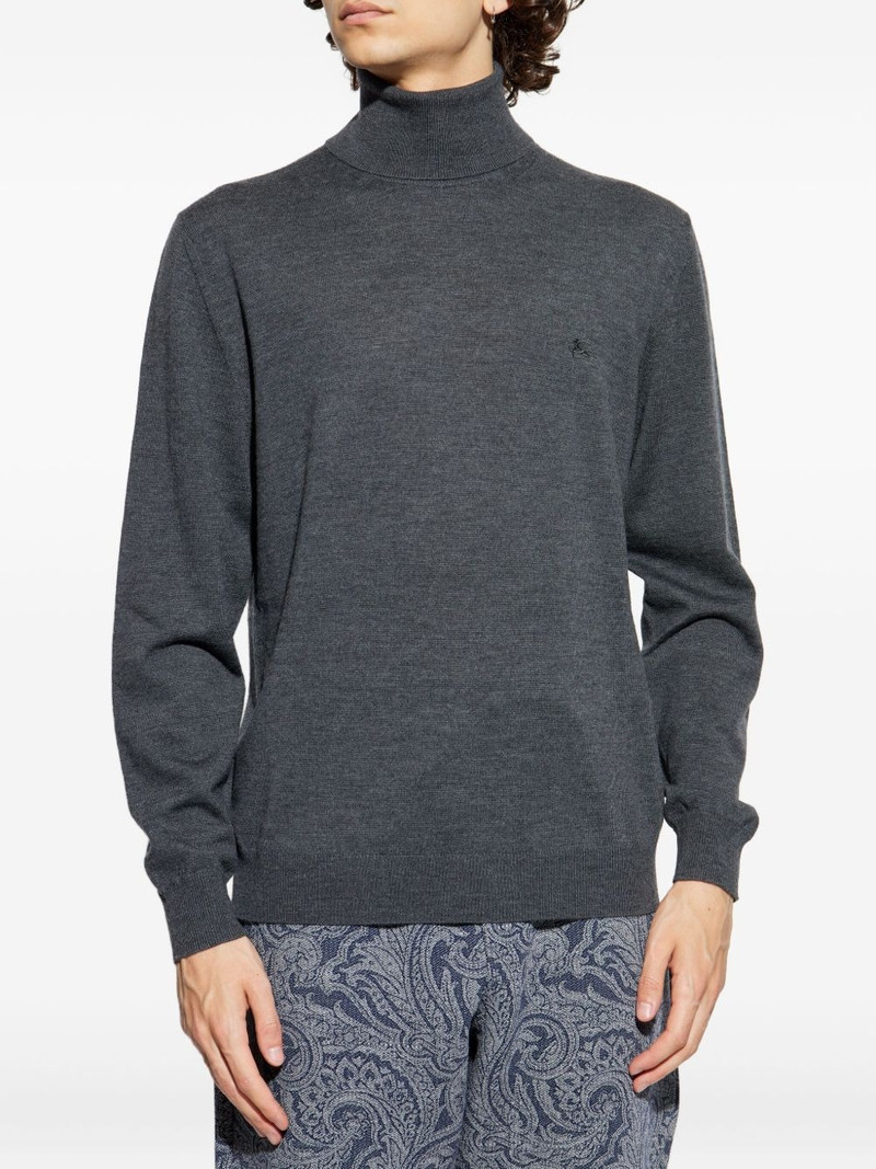 logo-embroidered turtleneck sweater 3