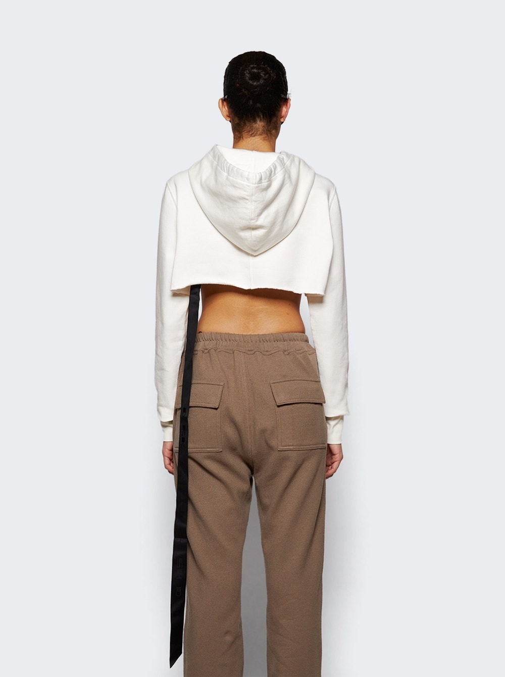 Cropped Hoodie Milk And Black - 4