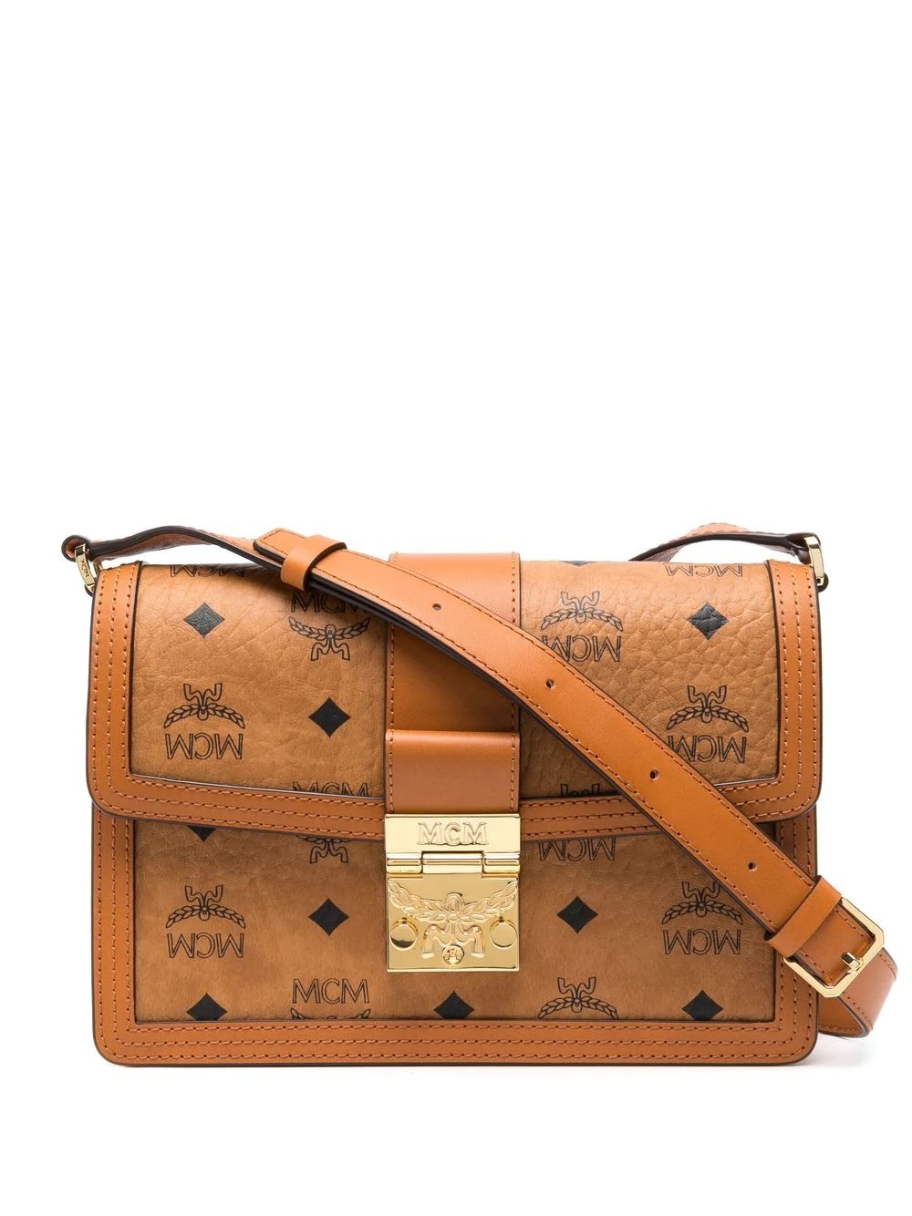 all-over monogram-print crossbody bag - 1