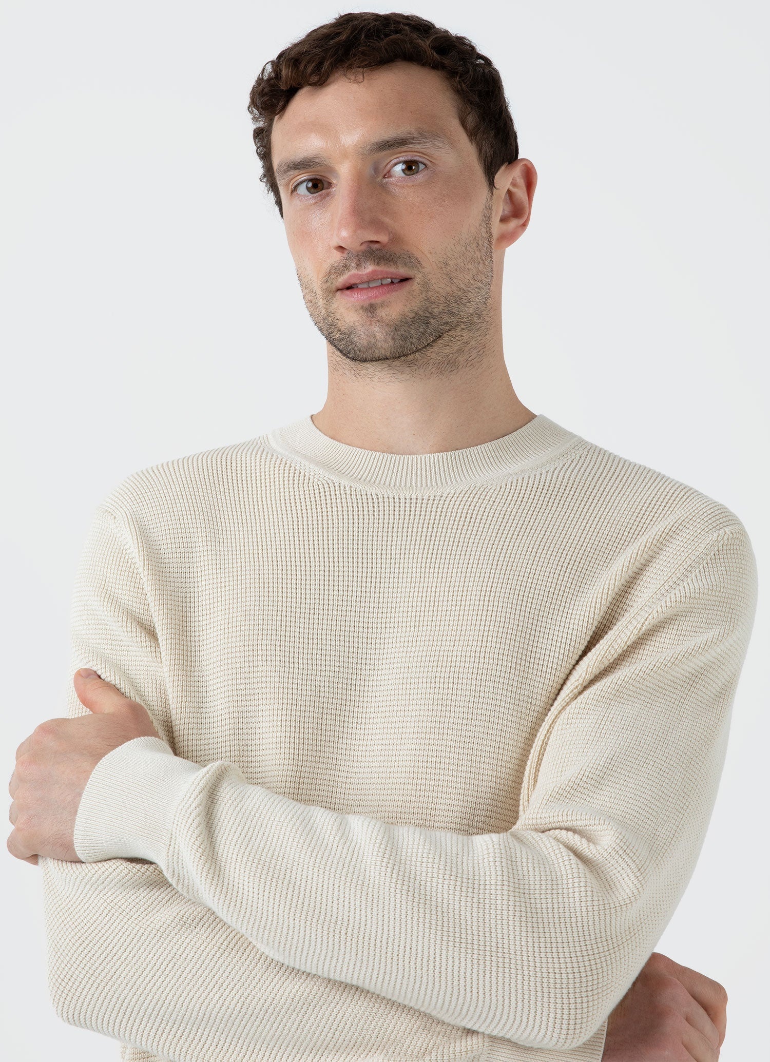 Waffle Stitch Crew Neck Jumper - 5