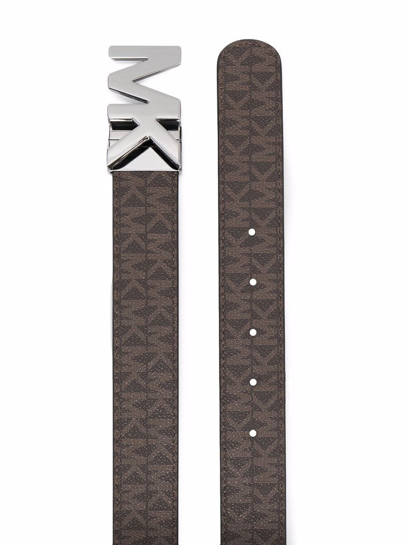 MICHAEL KORS logo-print leather belt outlook