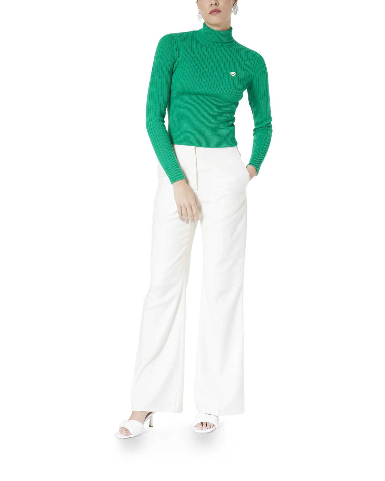 Rib High Neck Jumper - 2