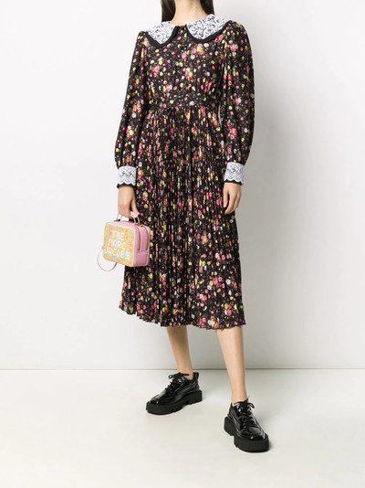 MSGM floral print lace collar dress outlook