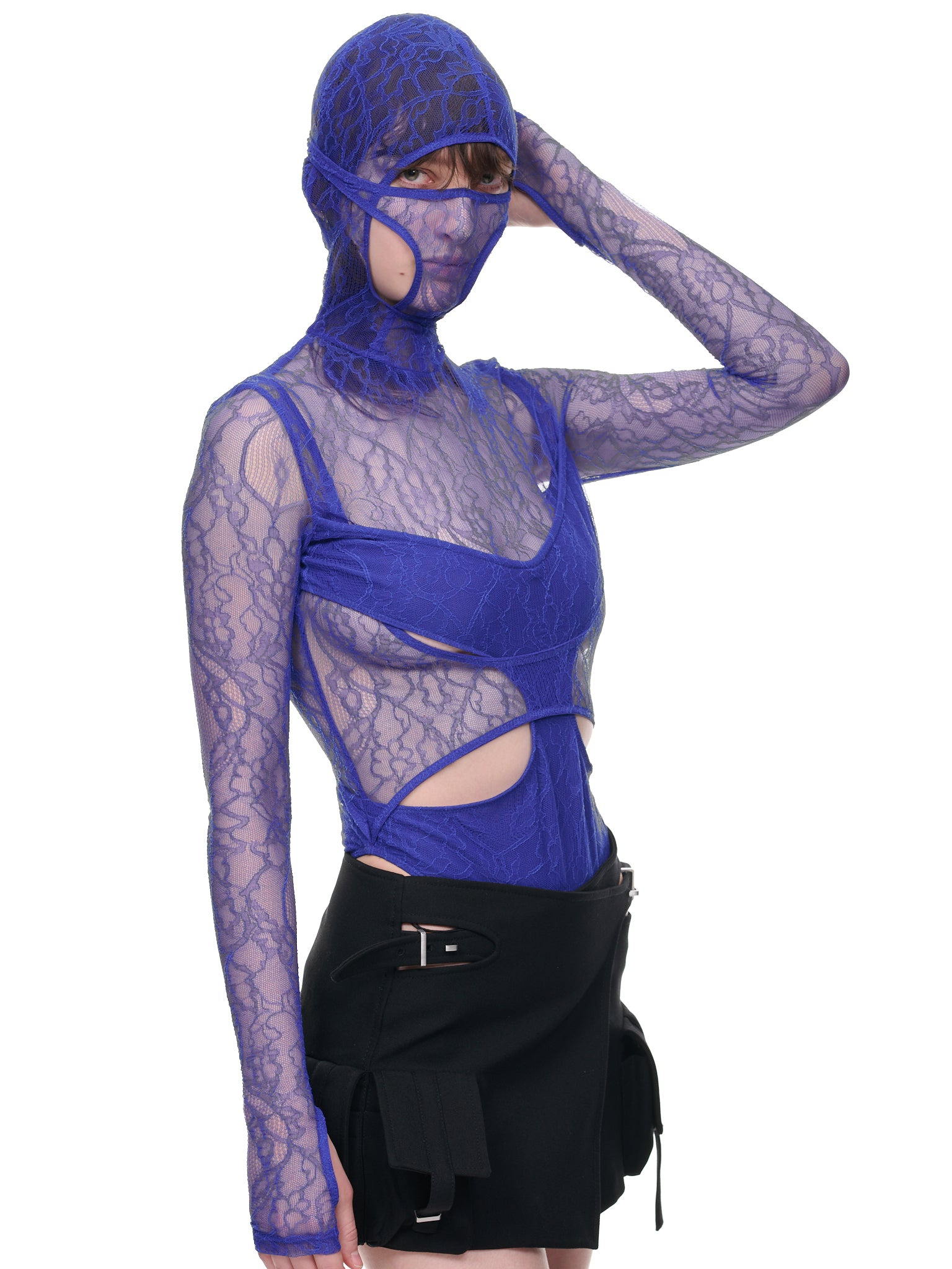 Visceral Lace Masked Bodysuit - 4