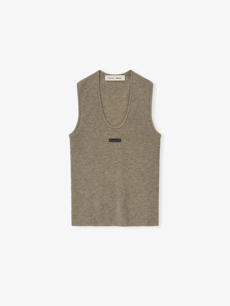 Womens Waffle Tank - 1
