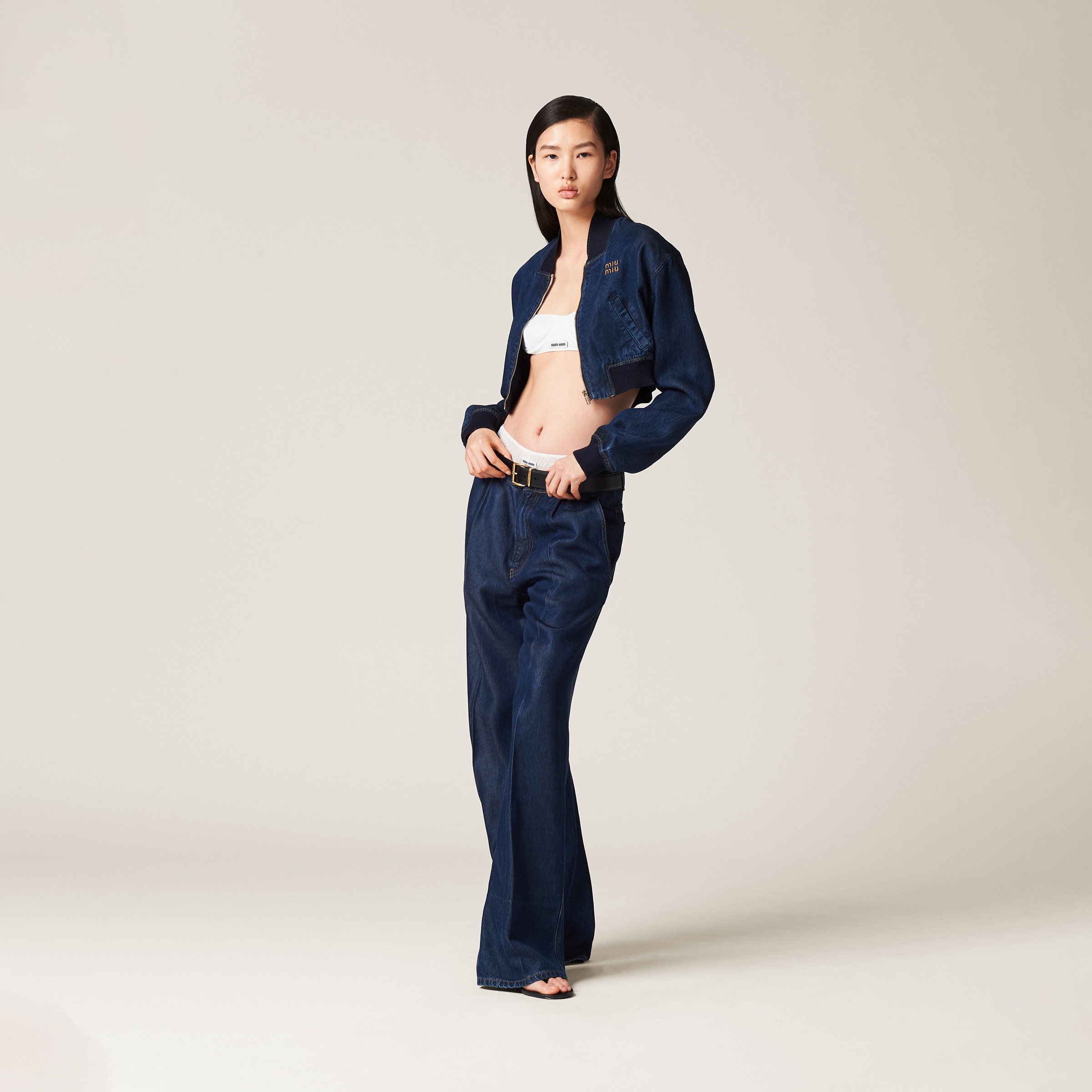 Denim blouson jacket - 4