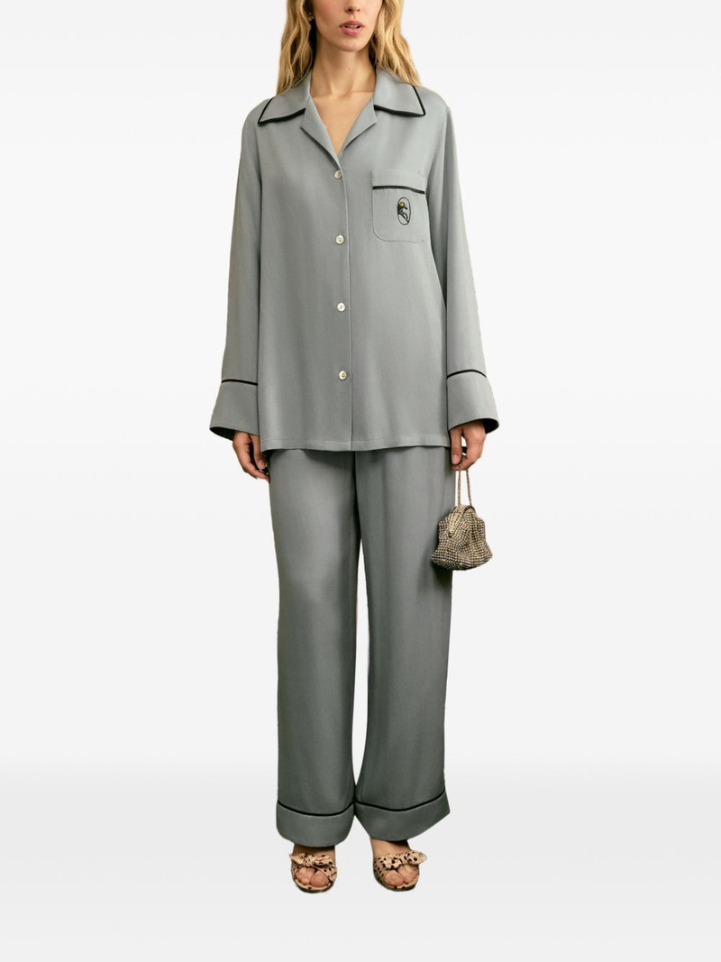 SLEEPER Finnegan trimmed pajama-style shirt outlook