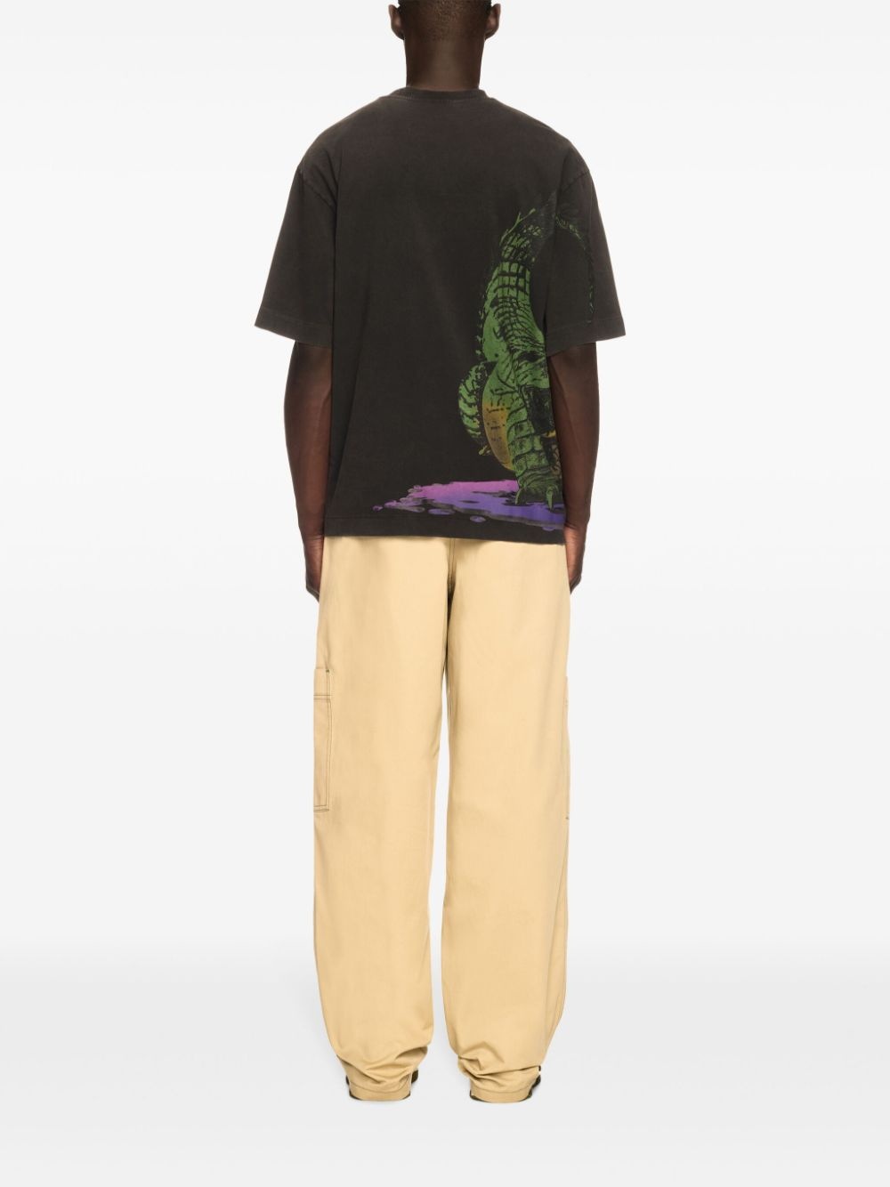 contrast-stitching cargo pants - 4