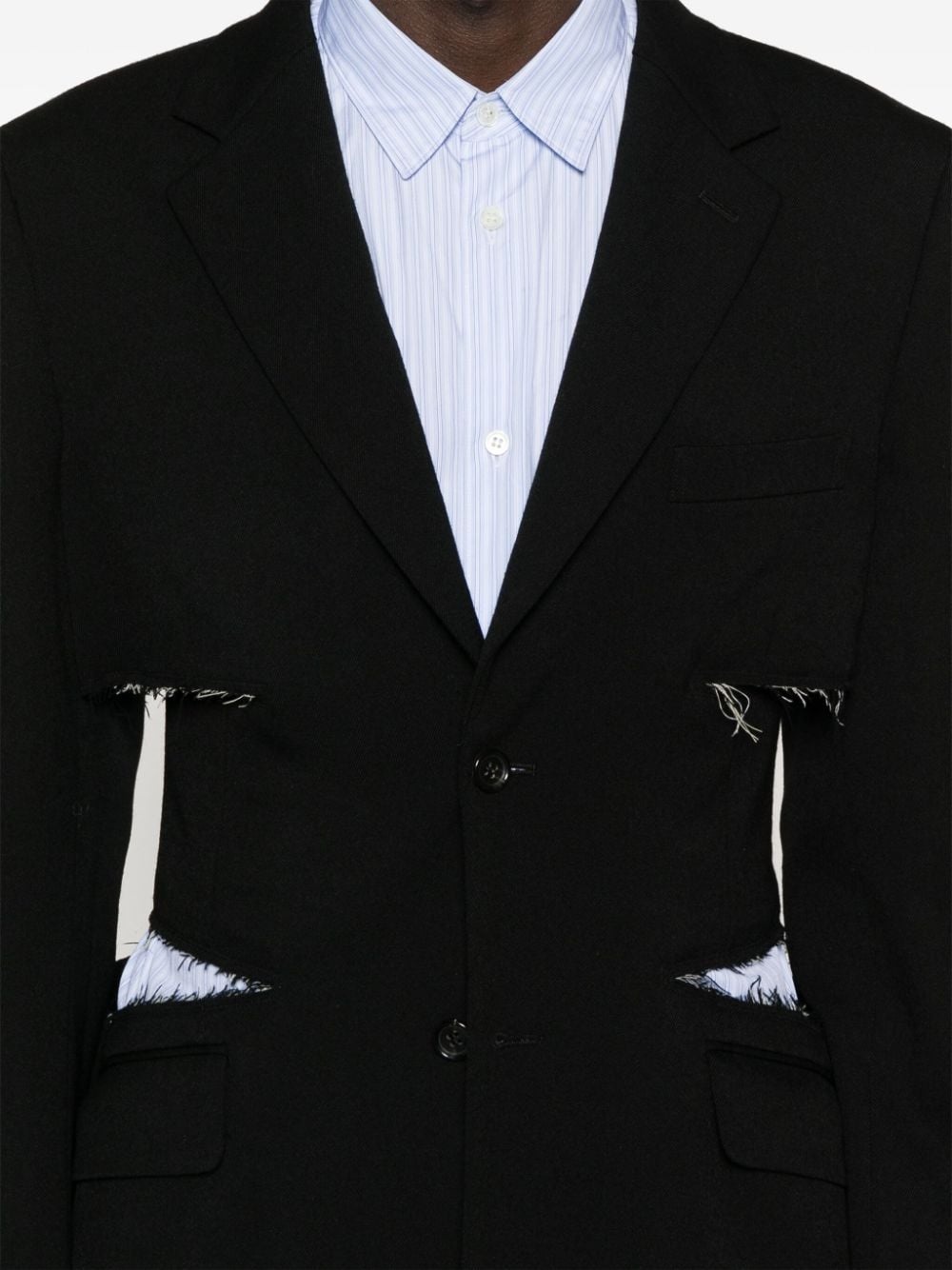 cut out-detailed blazer - 5