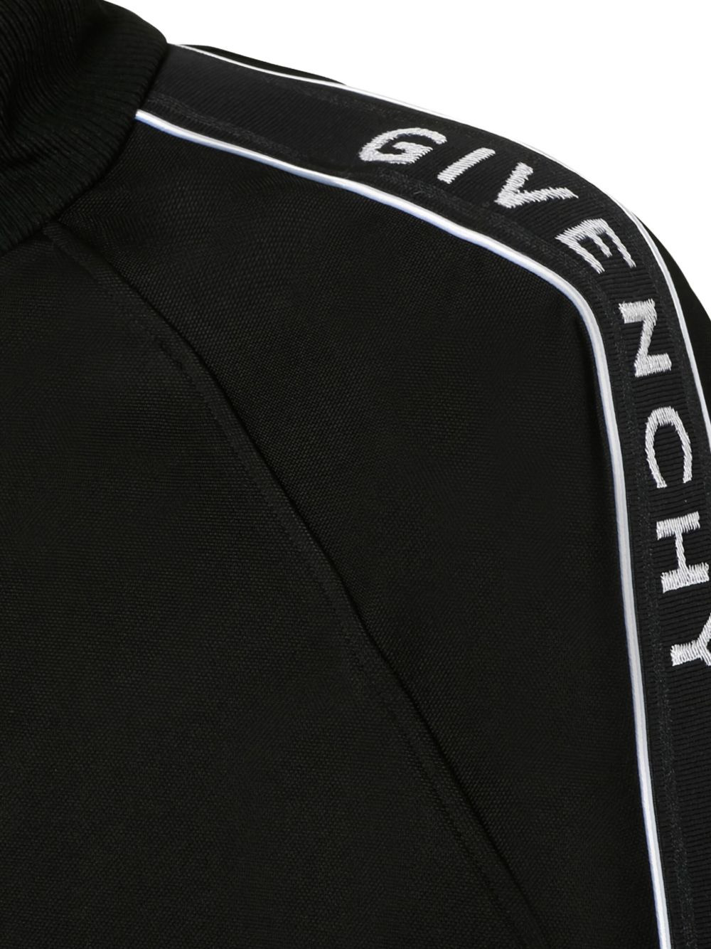 logo tape zipped jacket - 3