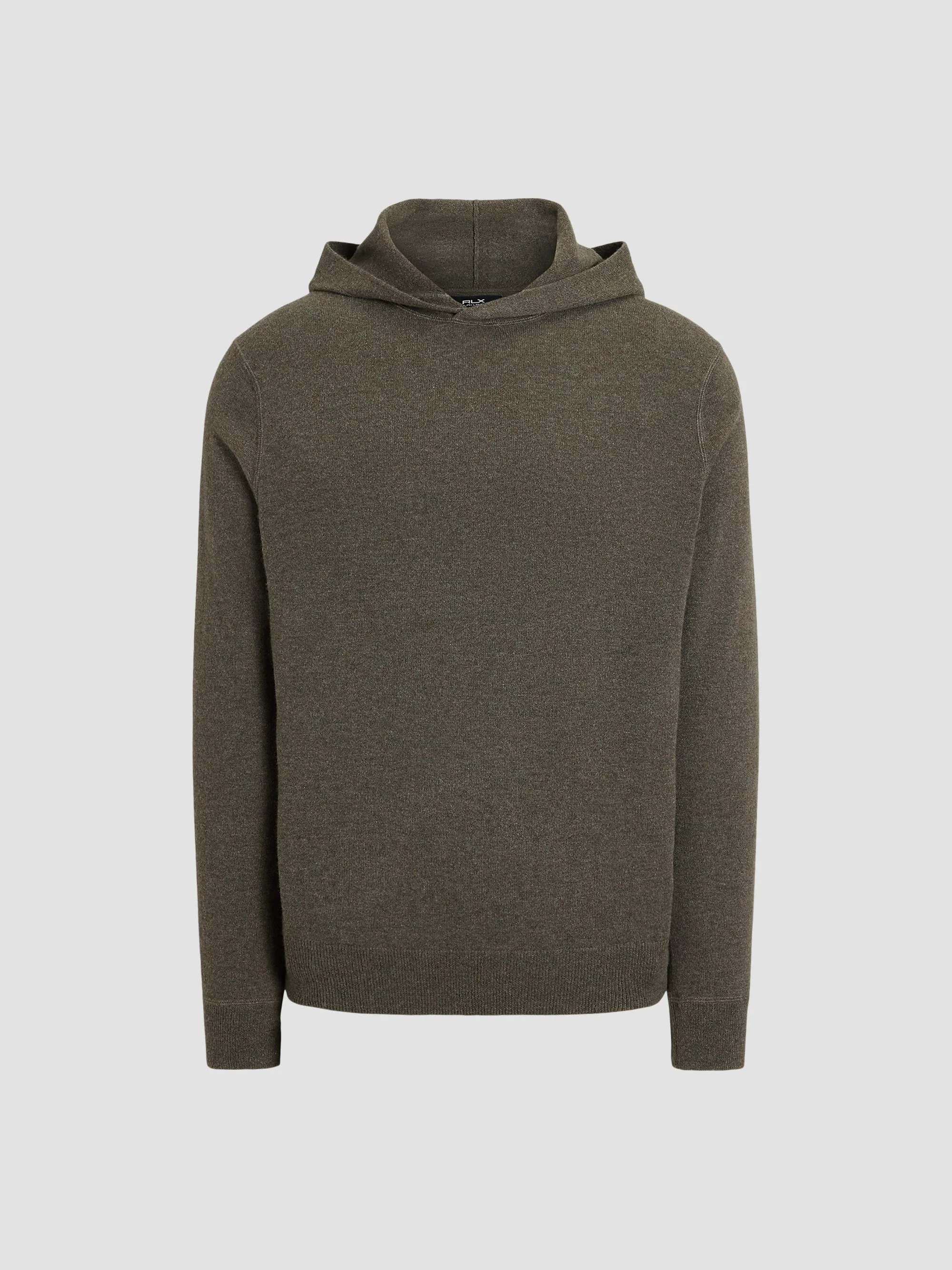 Men's Washable Cashmere Knit Hoodie - Thicket Melange - 1