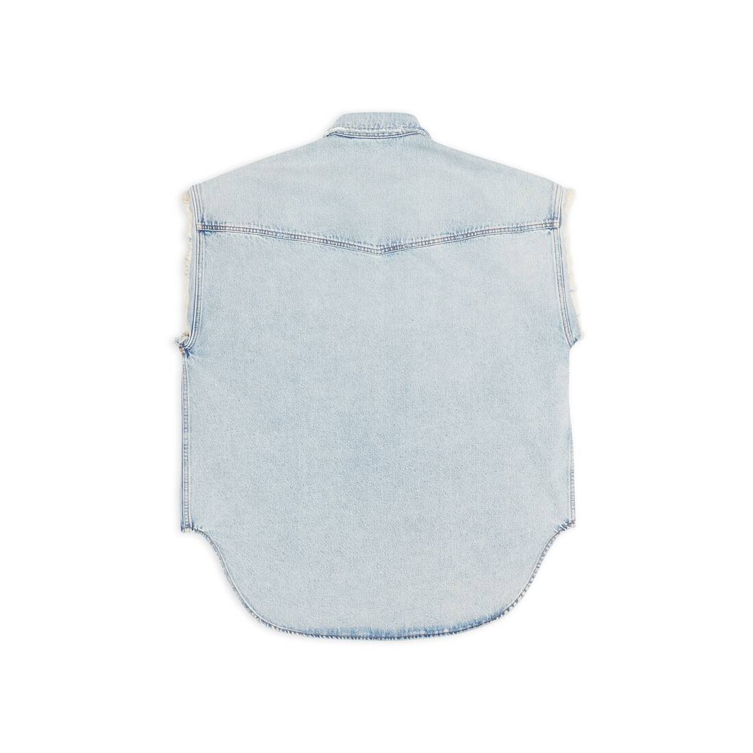 Men's Raw Cut Shirt in Blue - 6