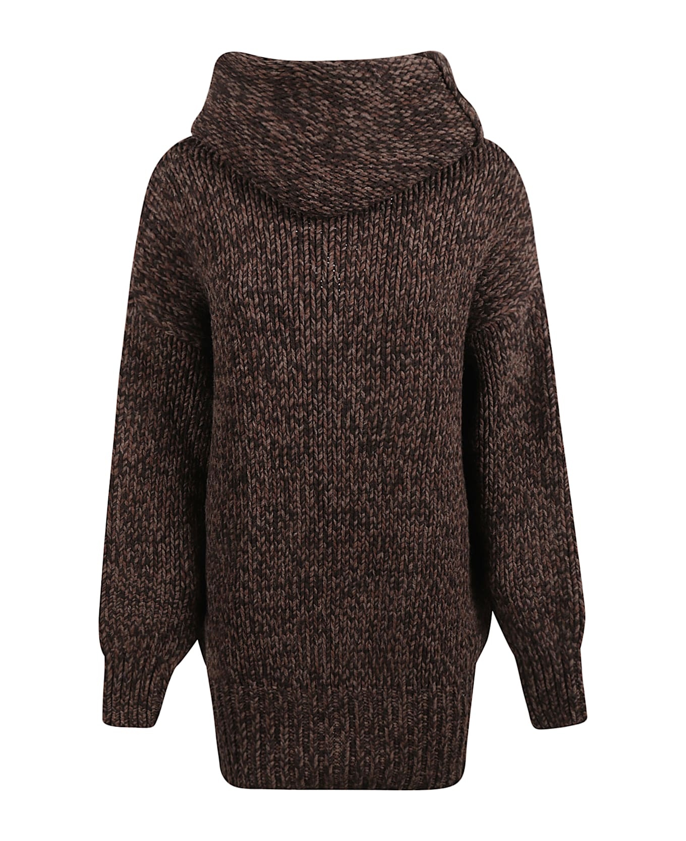 Hooded Knit Knitted Jumper - 1