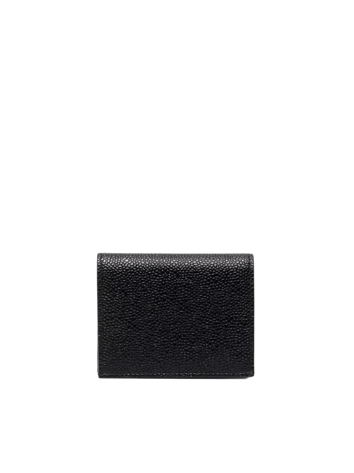 Thom Browne Women 3-Bow Double Card Holder In Pebble Grain Leather - L10, H8 - 2