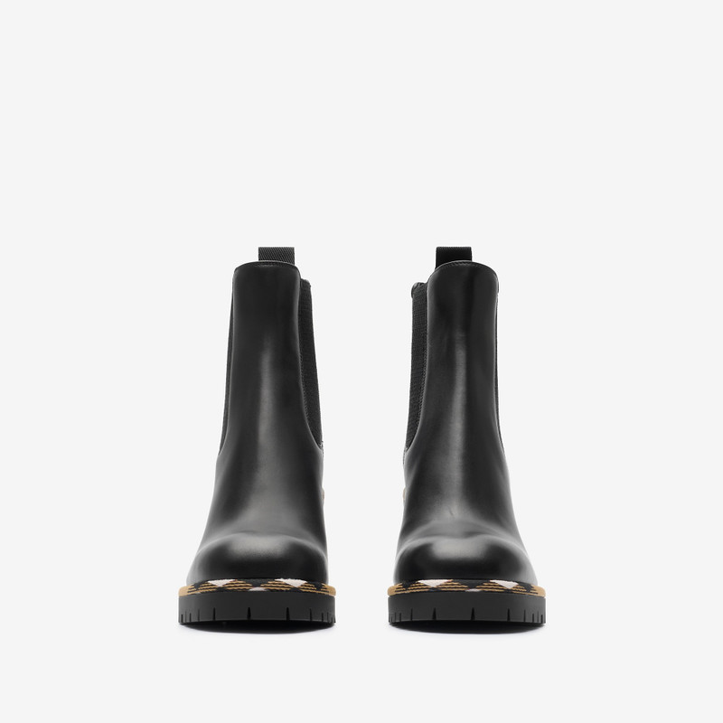 Burberry Leather Gravel Heel Chelsea Boots​ outlook