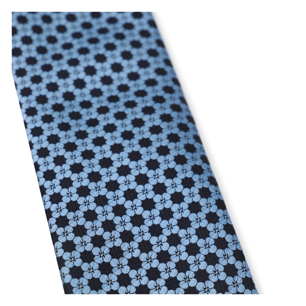 blue silk tie - 2