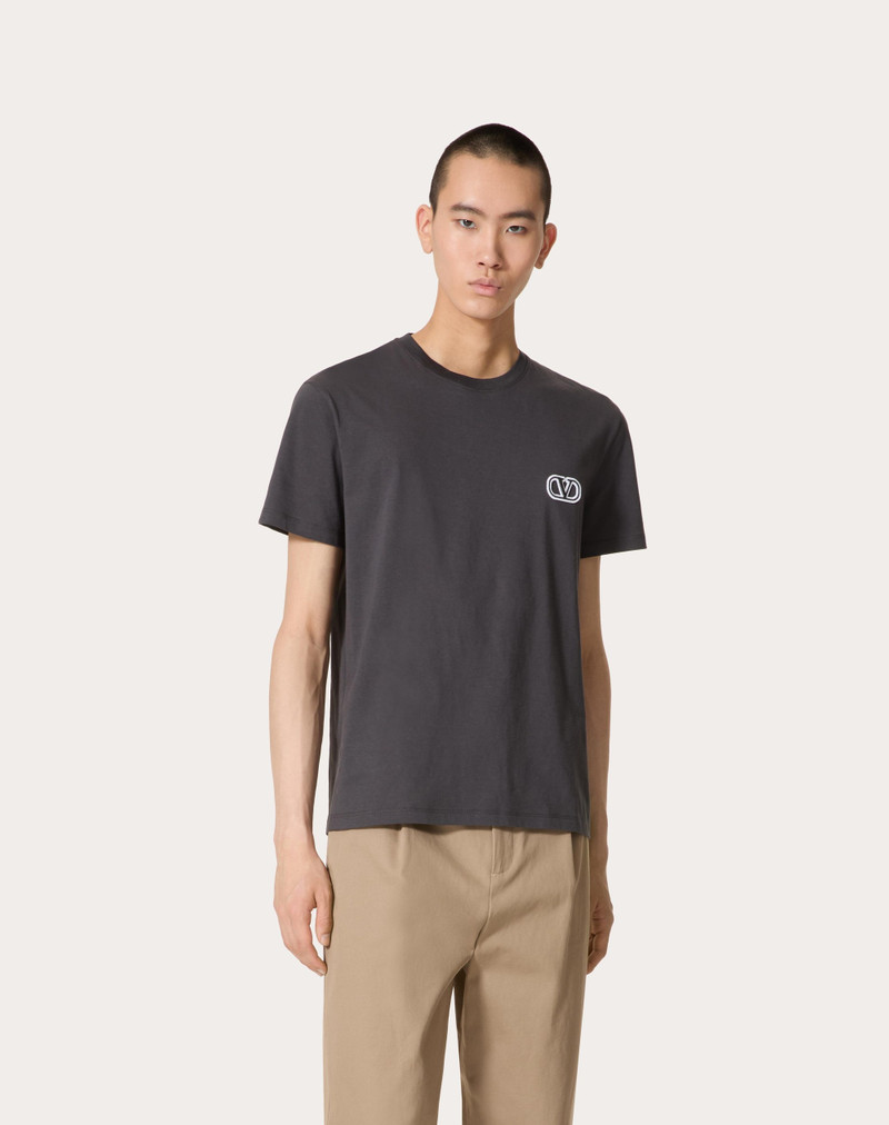 COTTON T-SHIRT WITH VLOGO SIGNATURE PATCH 3