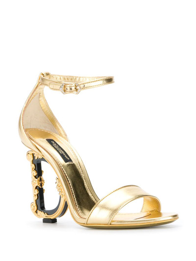 Dolce & Gabbana 105 mm Keira baroque logo sandals outlook