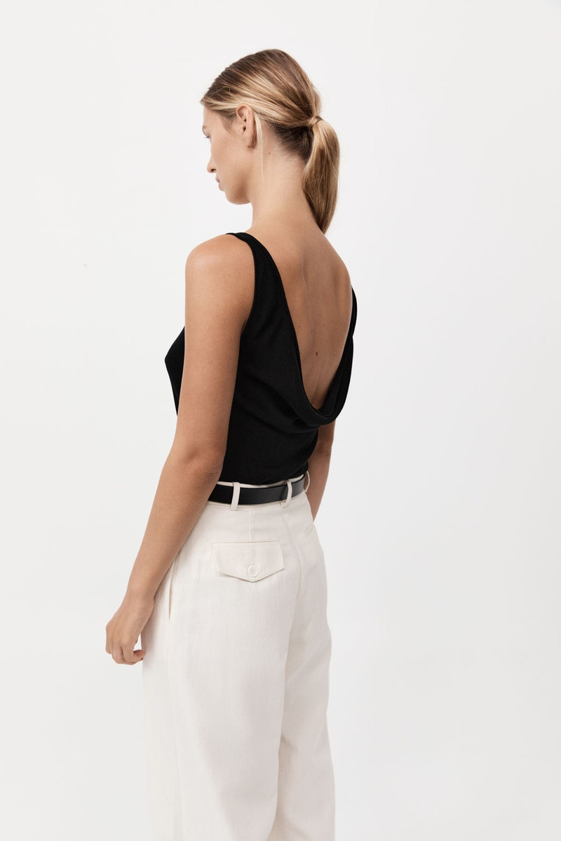 Cowl Back Cami - Black 3